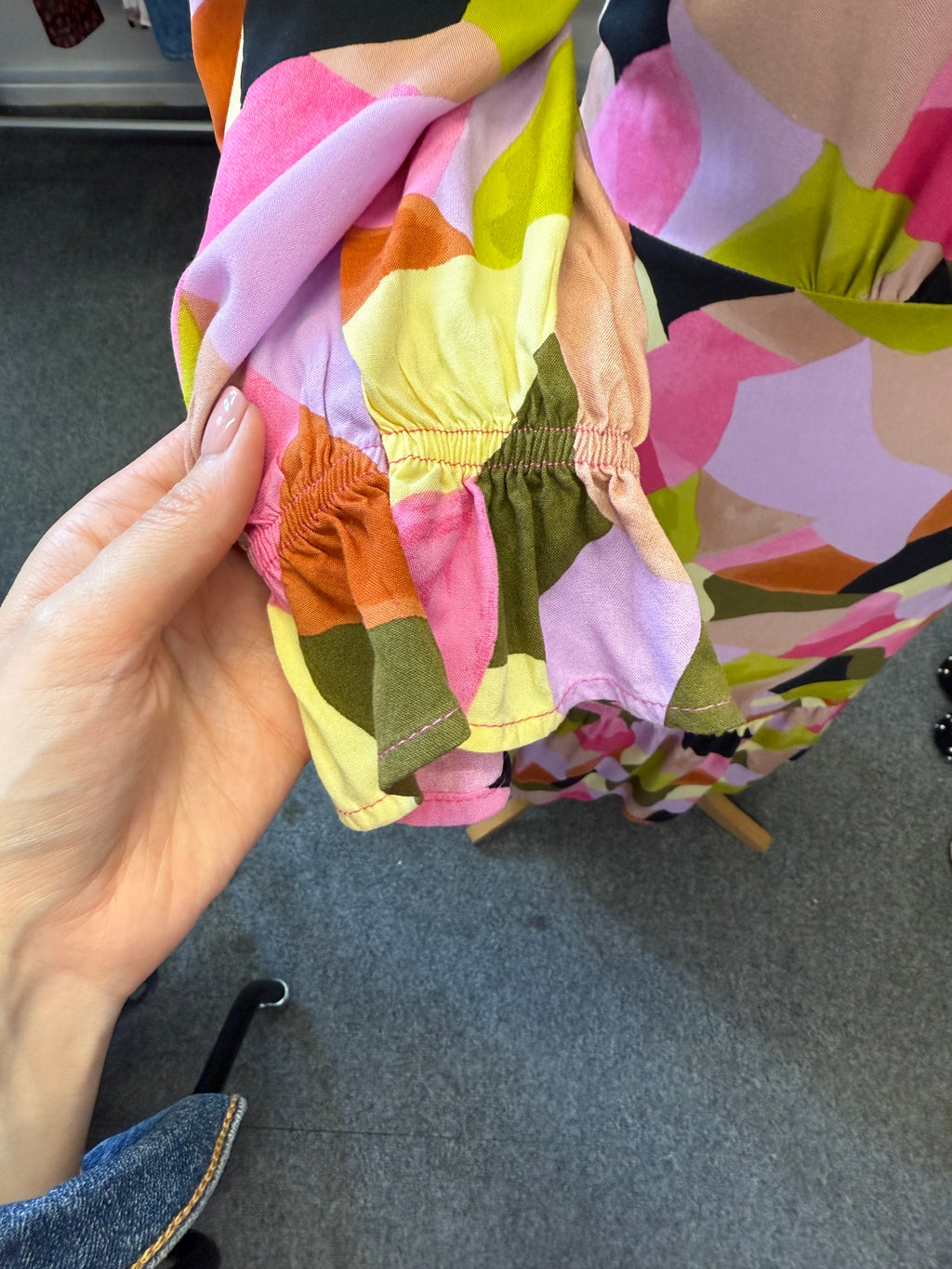 Nobody’s Child multicolour pattern long sleeved midi dress