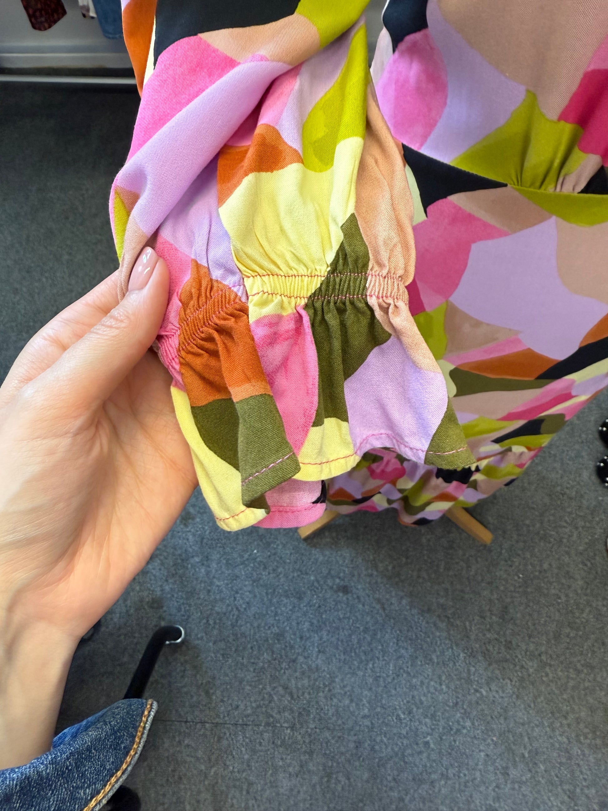 Nobody’s Child multicolour pattern long sleeved midi dress