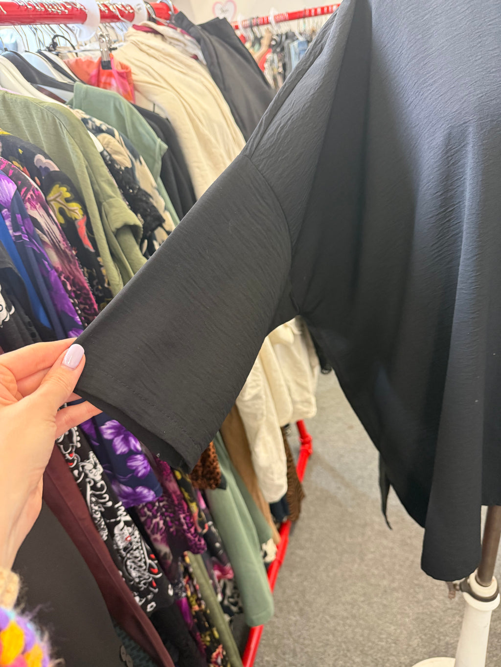 Black oversize blouse