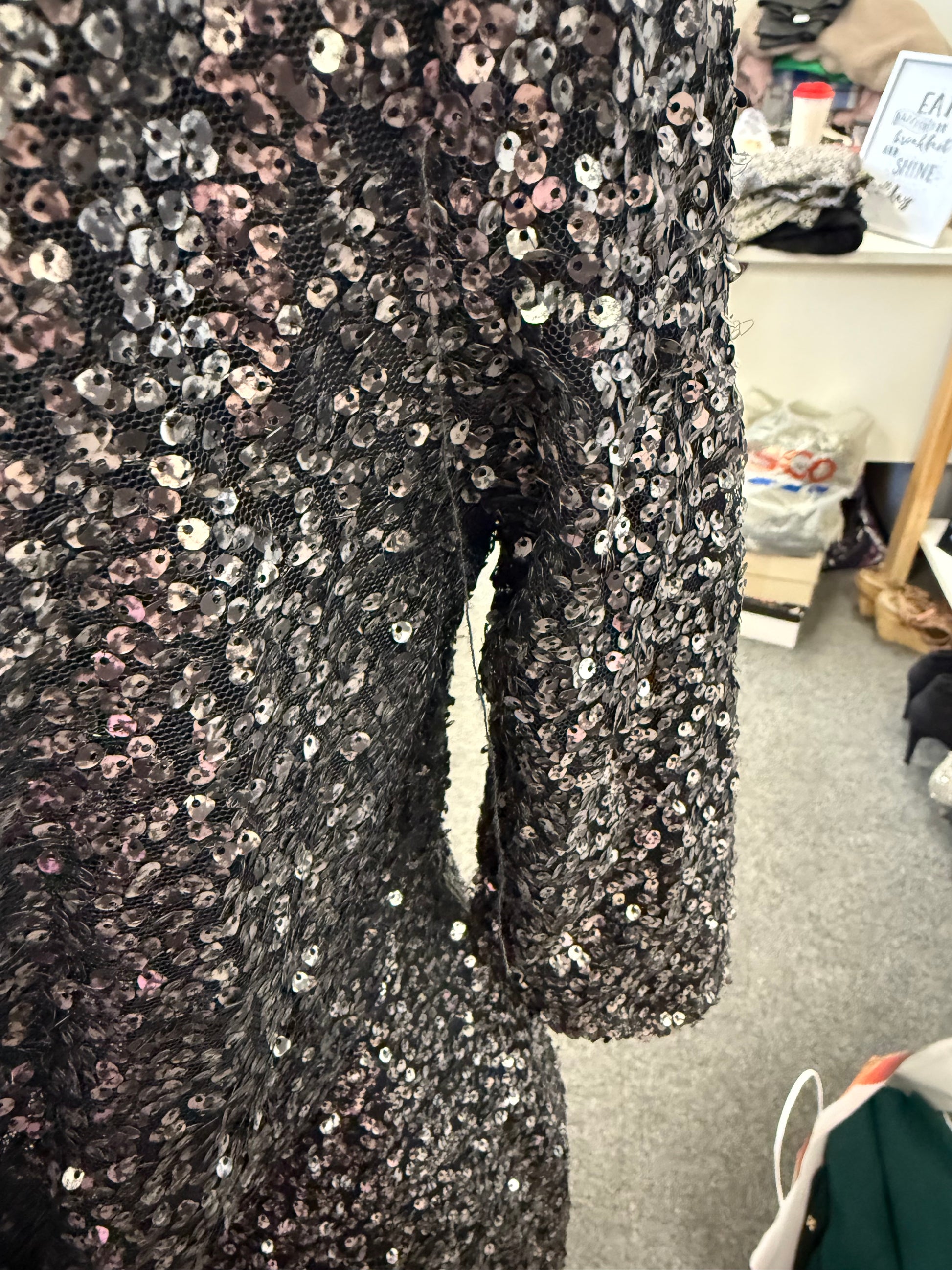Kelly Brook sequin scoop back mini dress