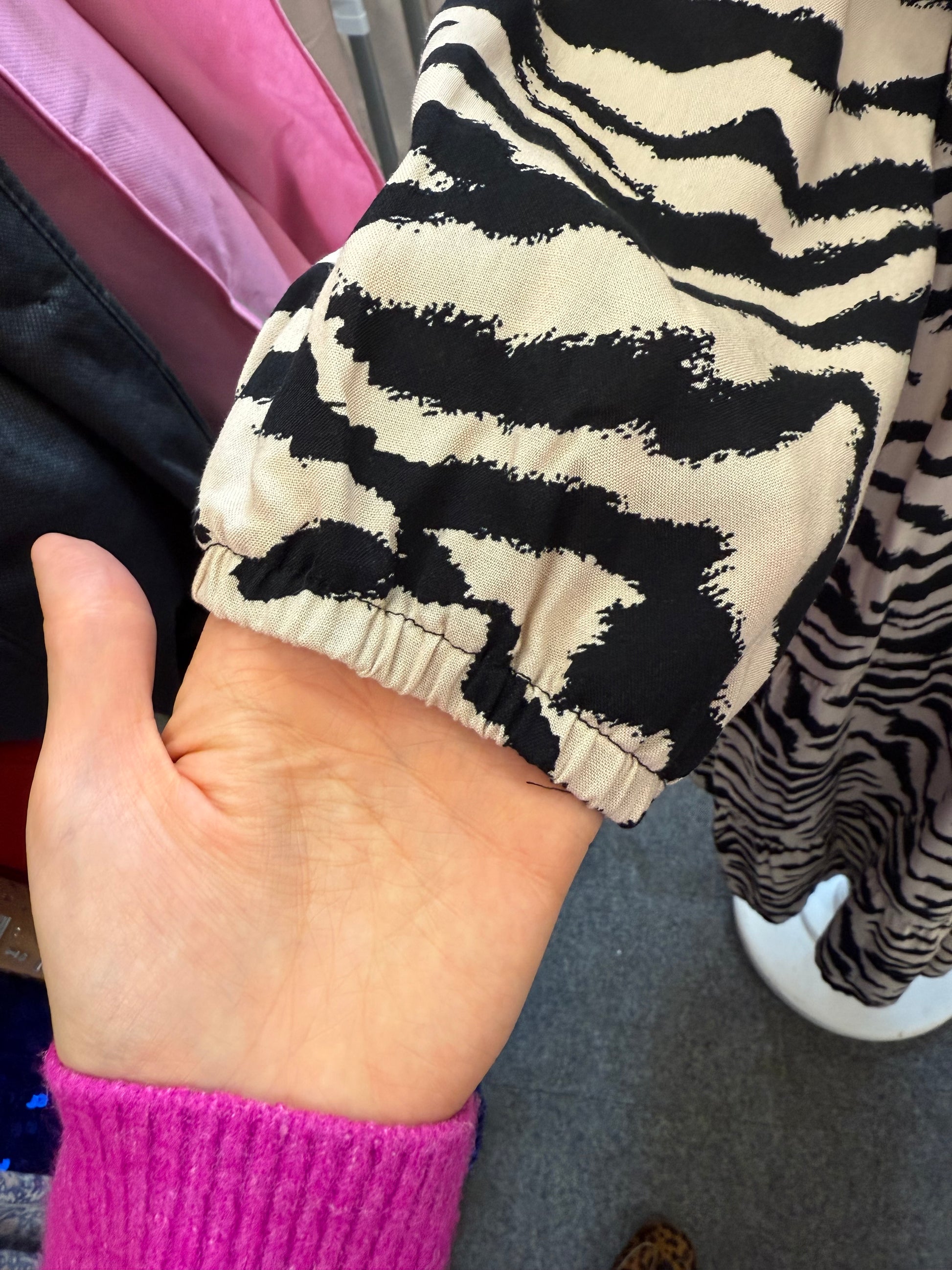 Papaya animal print midi long sleeved dress