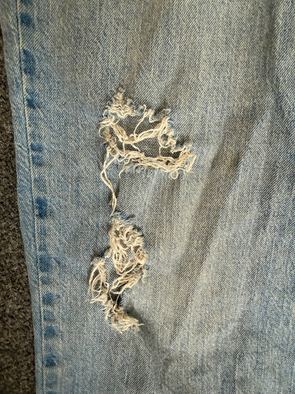George fashion fit ripped light blue jeans