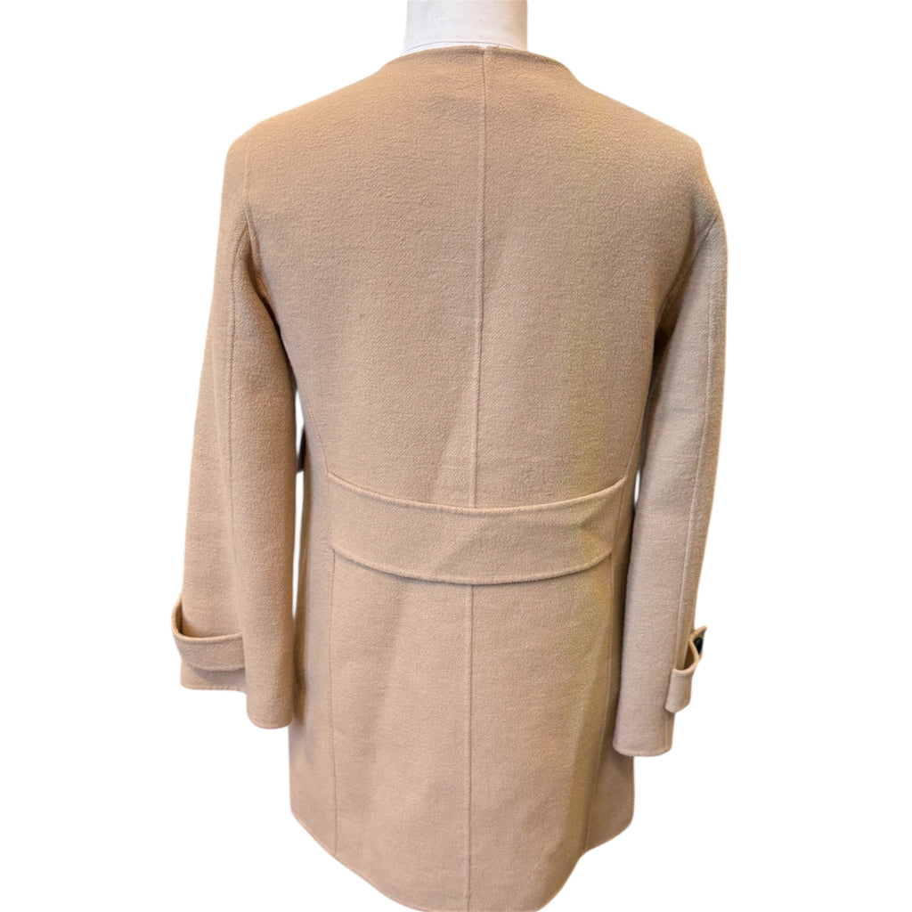 Zara camel collarless jacket