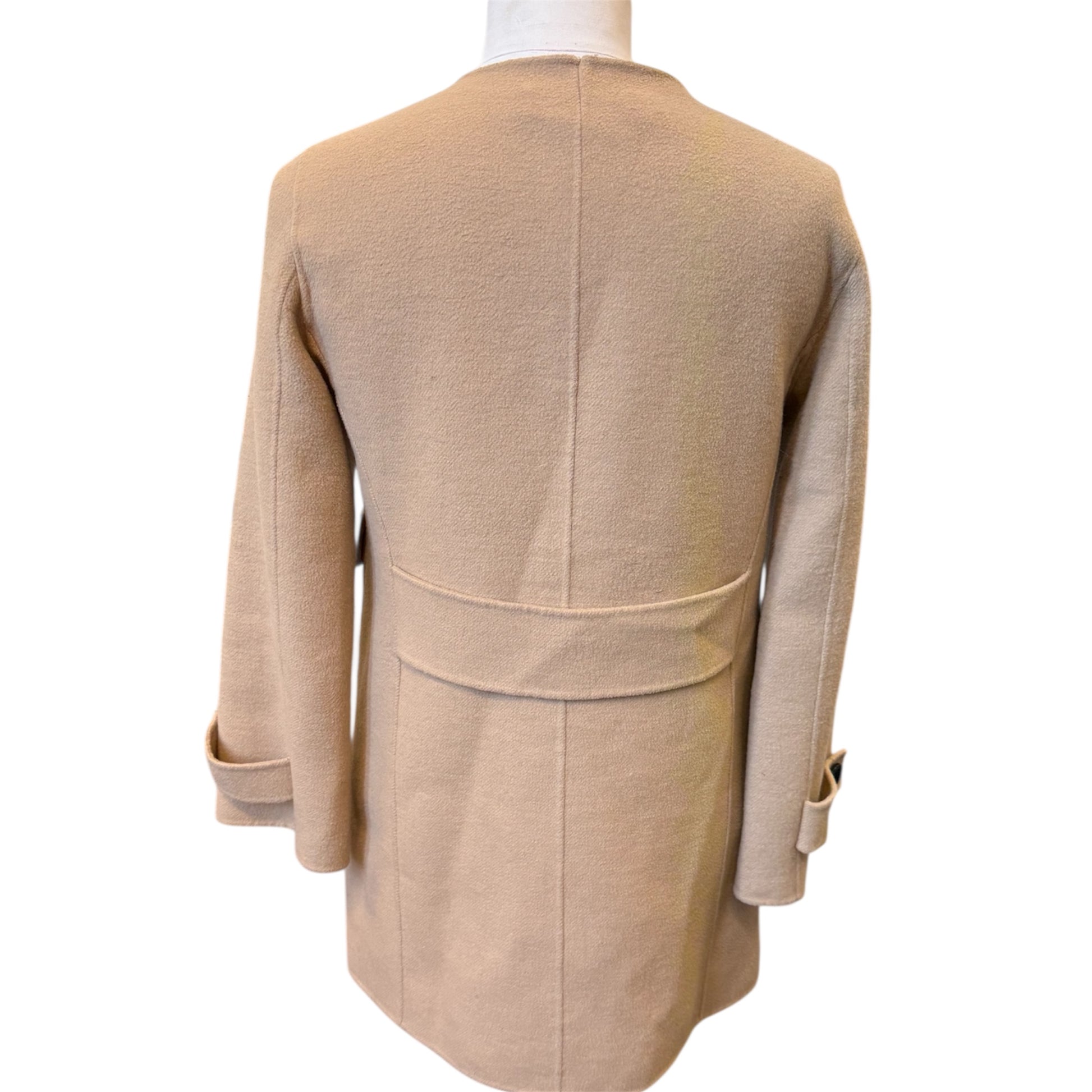 Zara camel collarless jacket