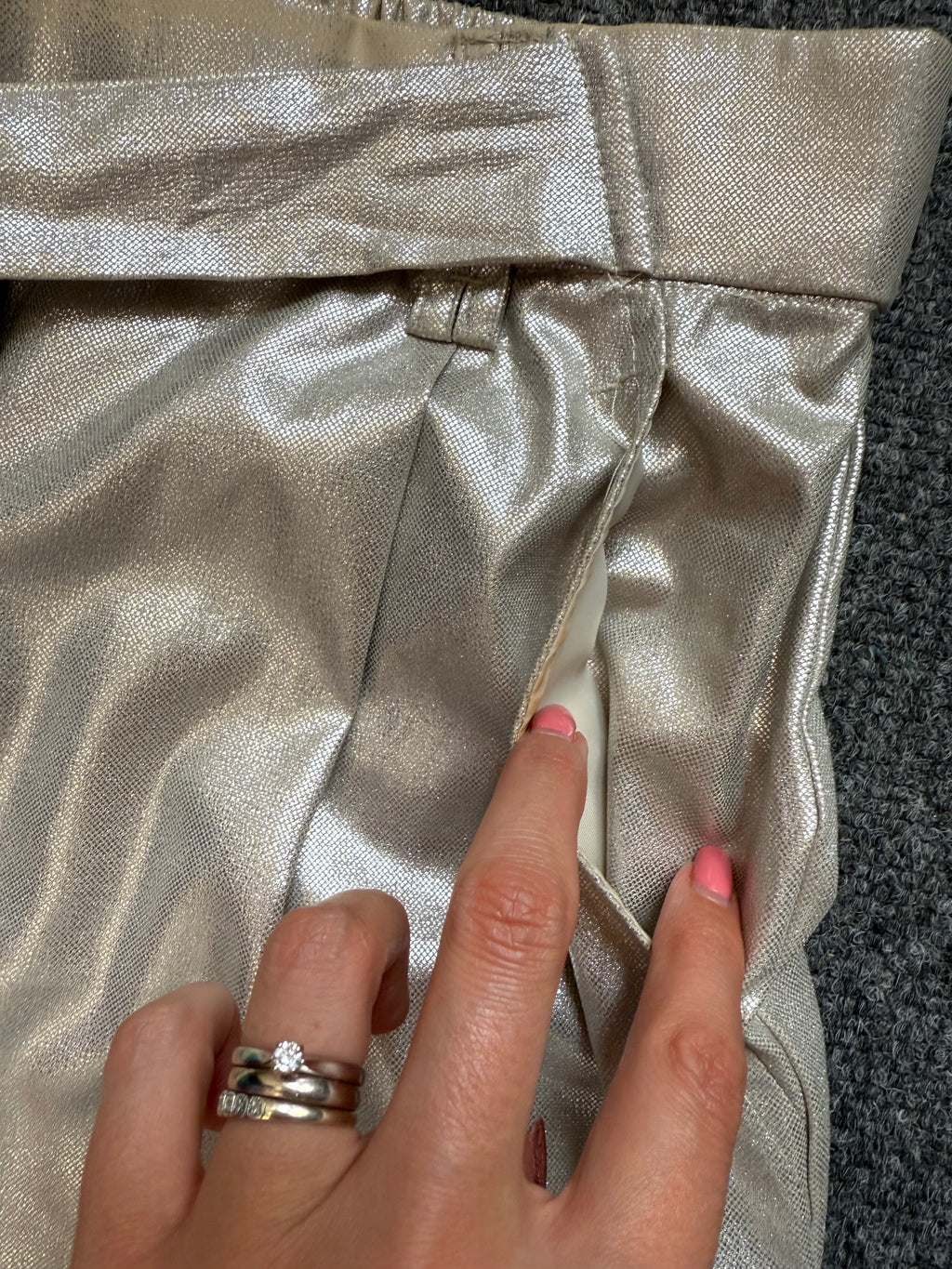 Zara gold belted crop wide leg trousers