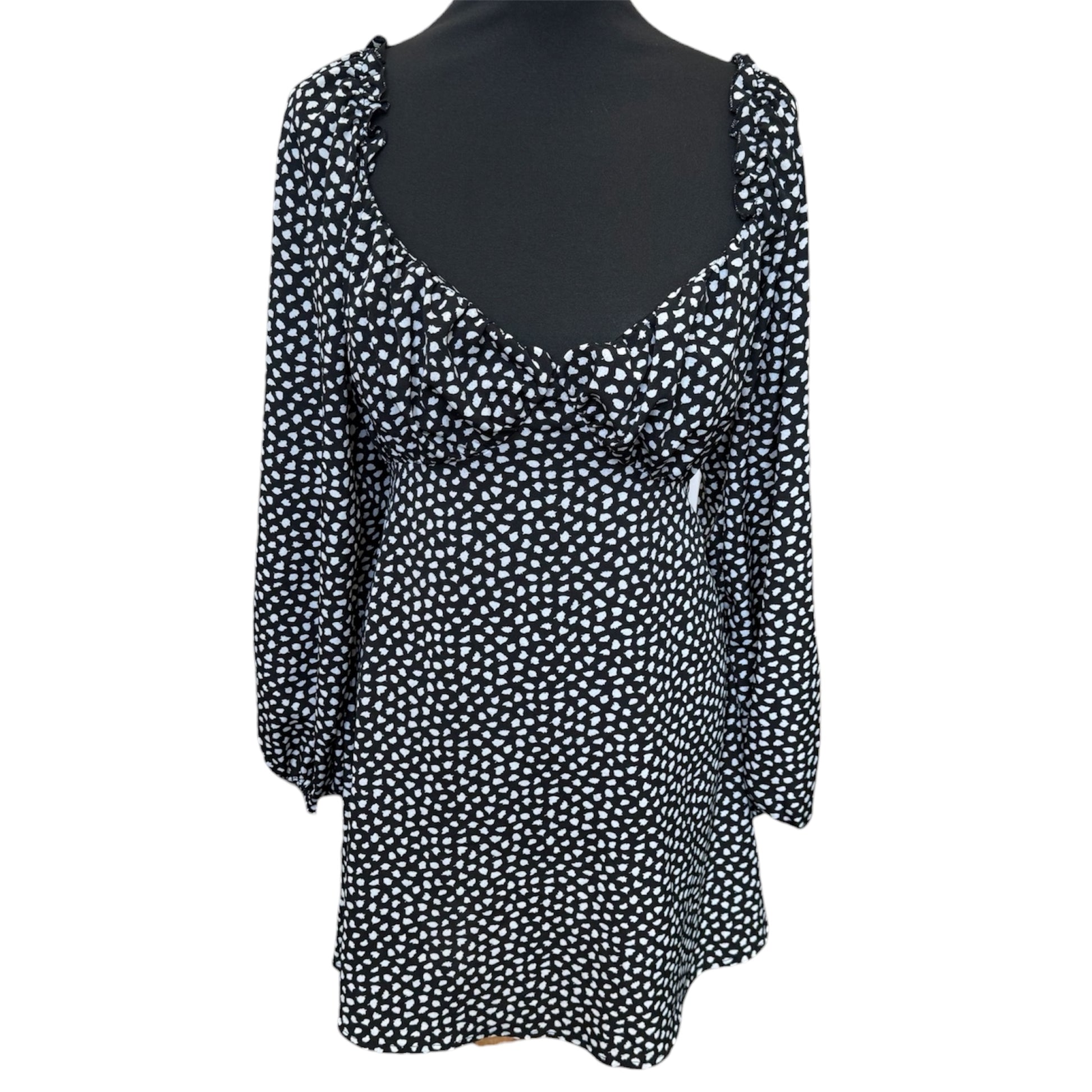 Missguided animal print long sleeve mini dress