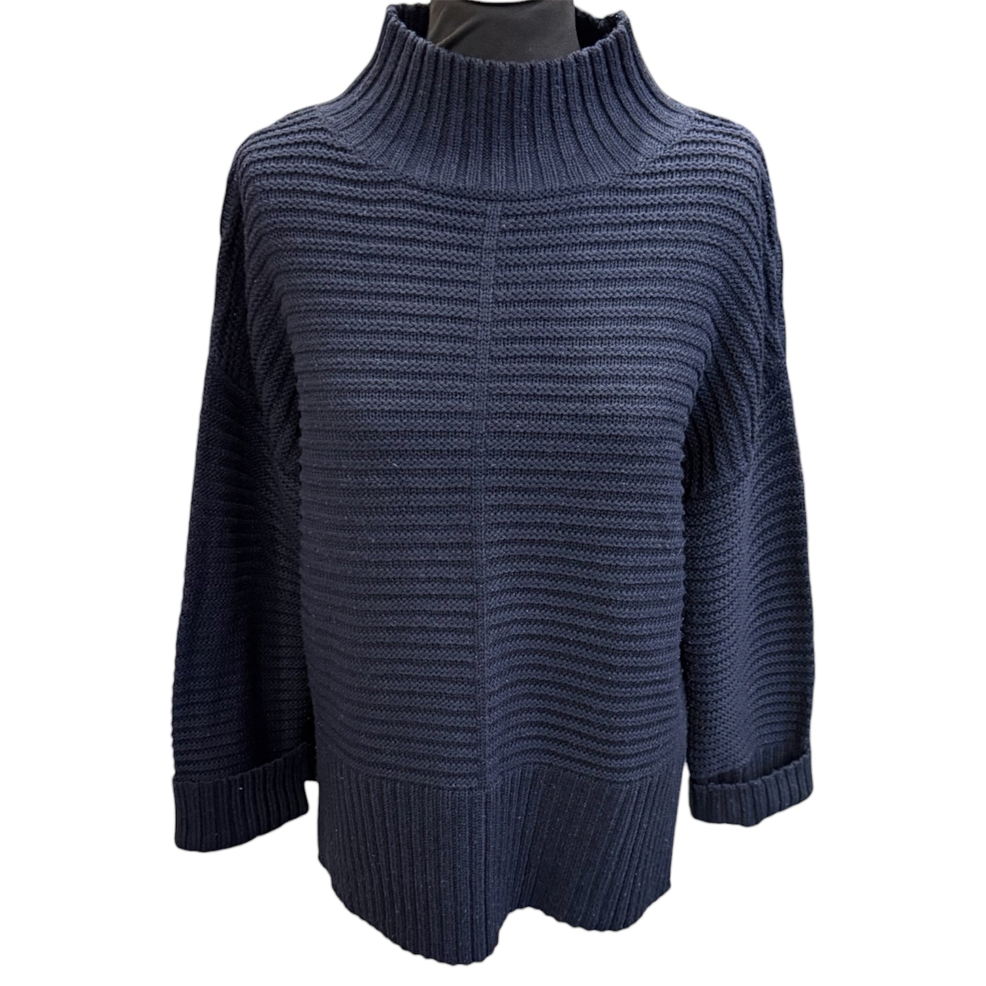 Topshop navy chunky jumper