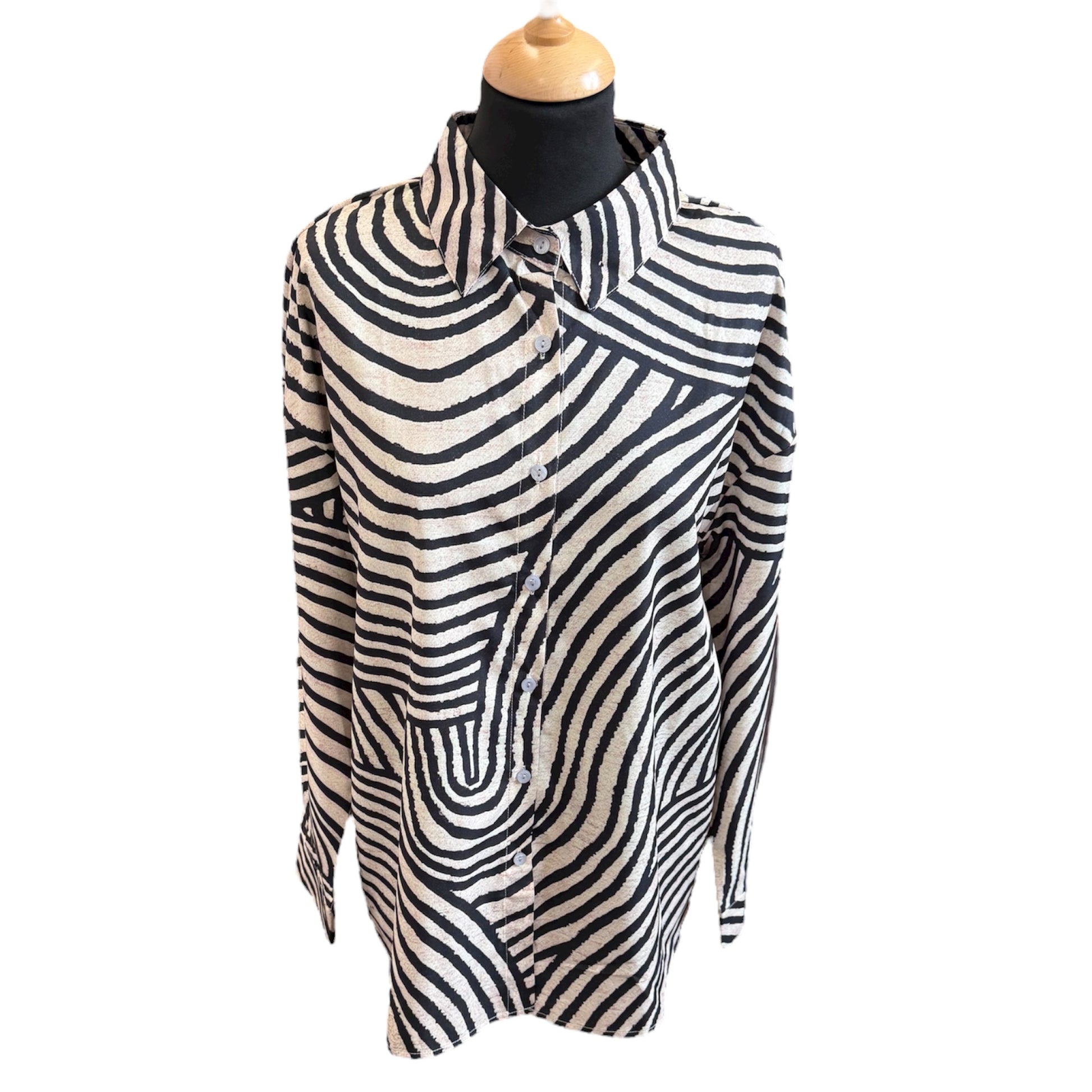 Animal print oversize shirt