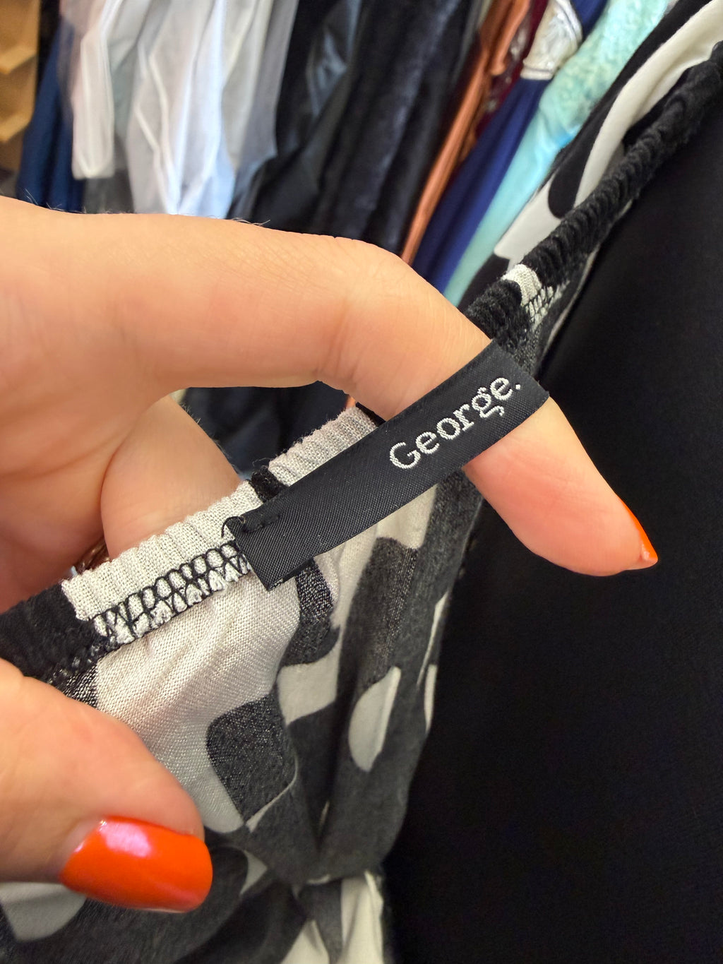 George black and white print dress