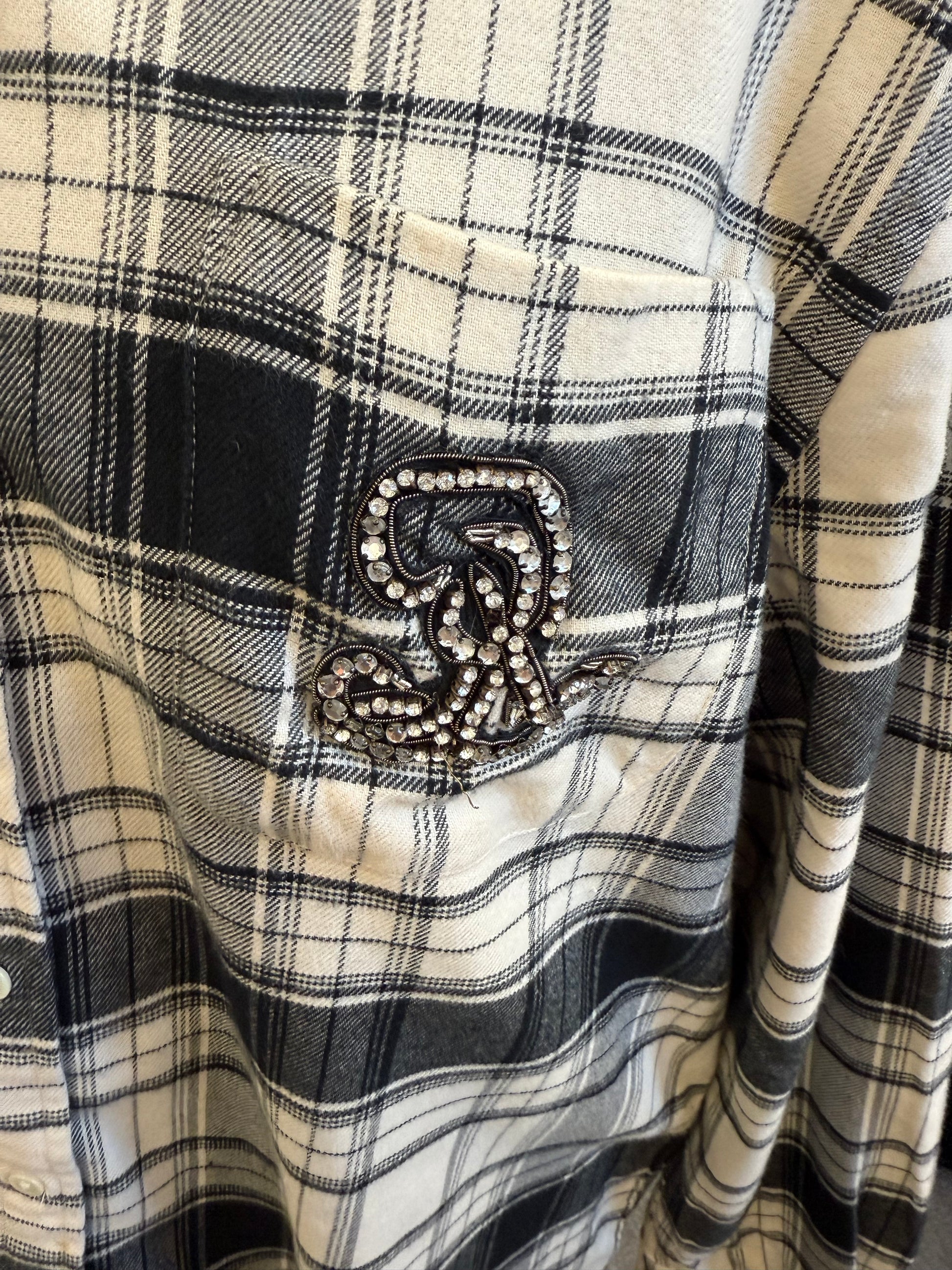 Ralph Lauren check diamanté detail shirt