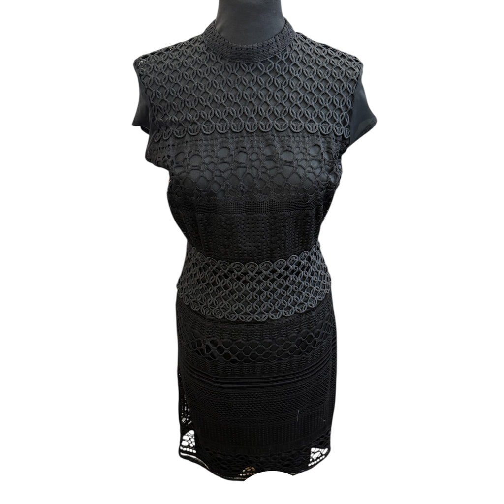 Lipsy black high neck lined occasion dress