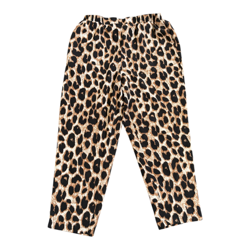 Animal print tapered trousers
