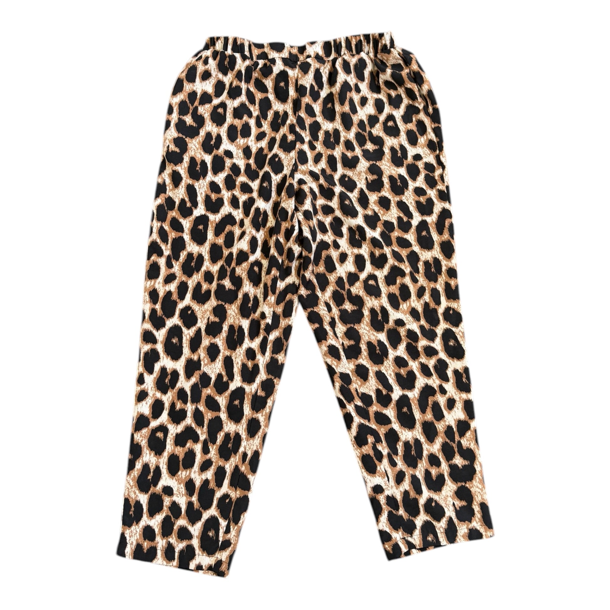 Animal print tapered trousers