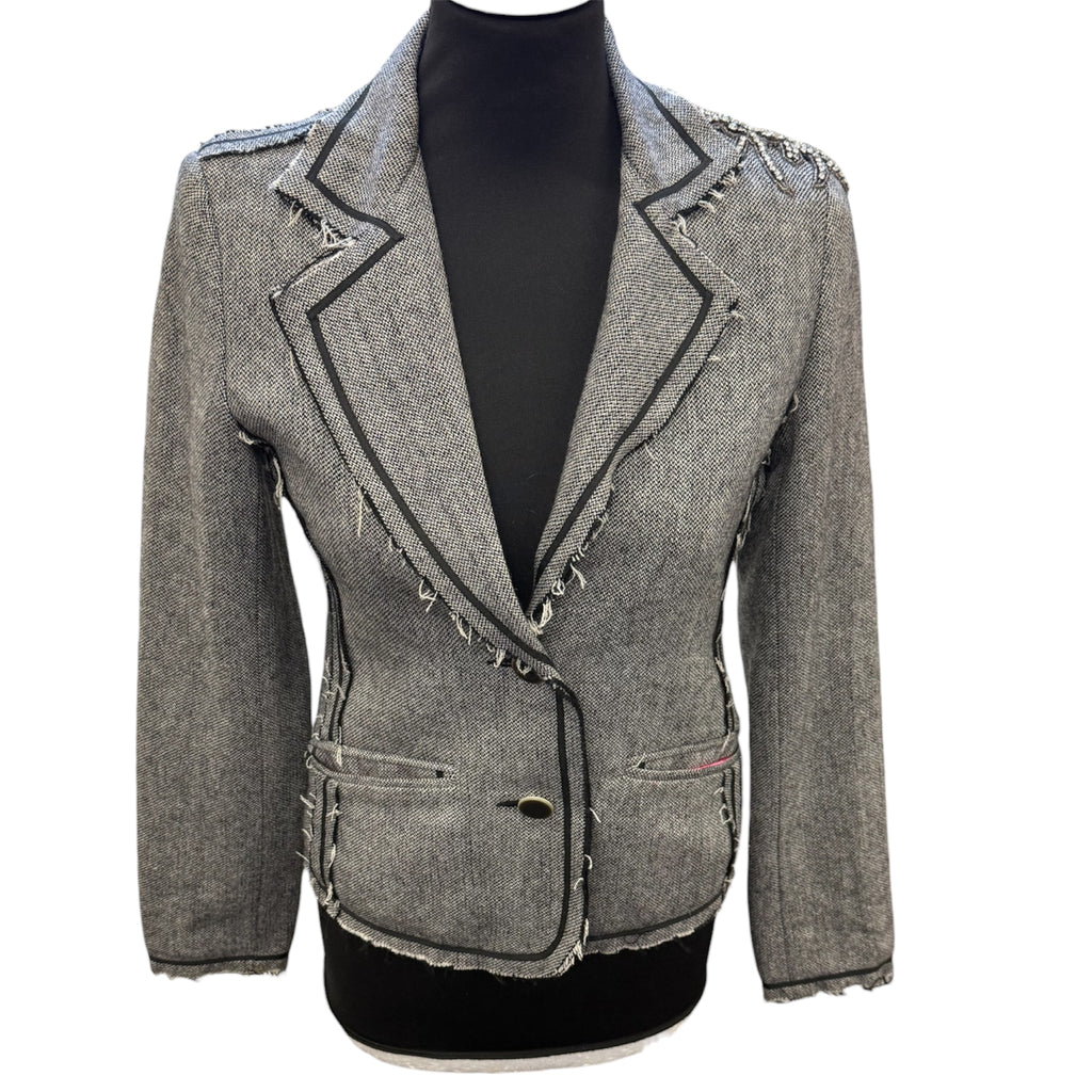 Coronet & Queens tweed diamanté detail jacket