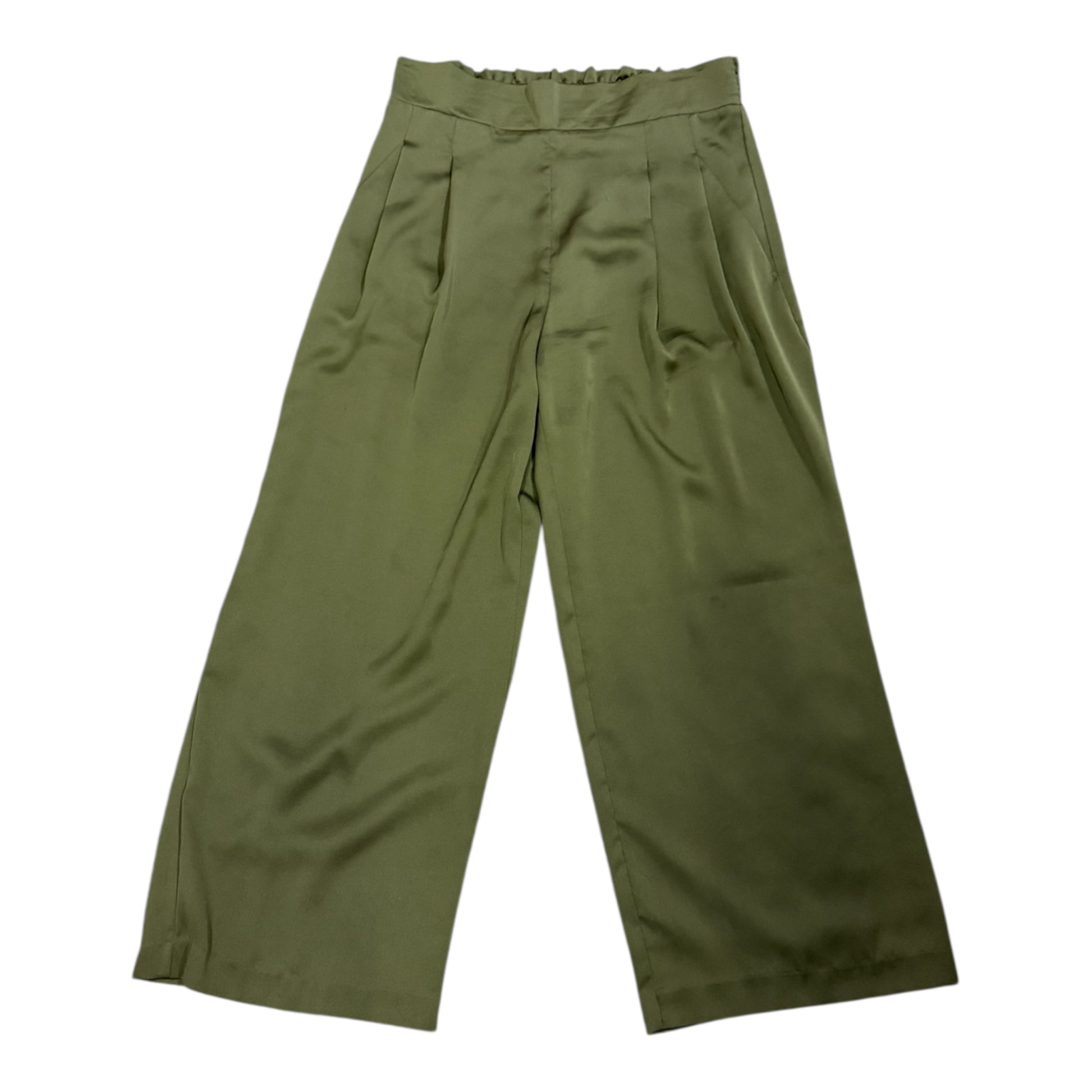 Next khaki high waist wide trousers