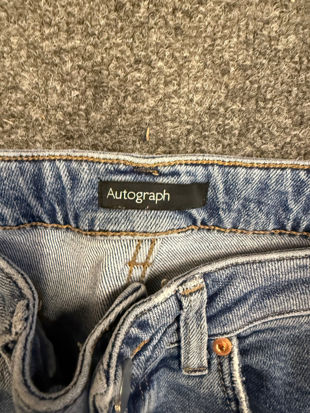 M&S rip knee barrel jeans