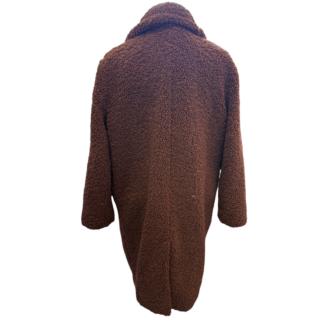 Miss Selfridge brown teddy bear coat