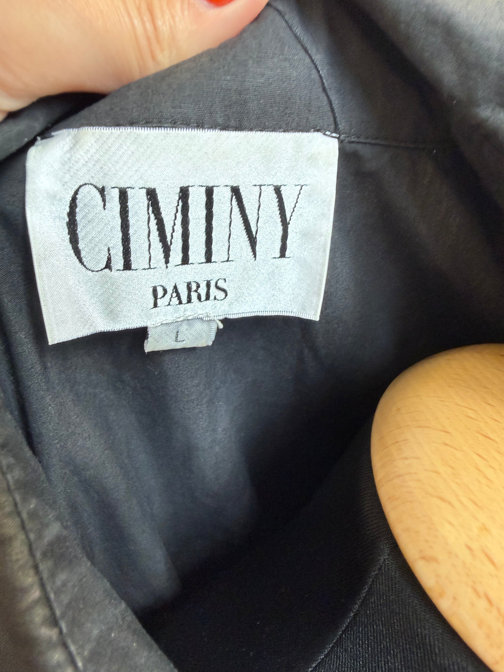 Ciminy black pouffe sleep midi collared button dress