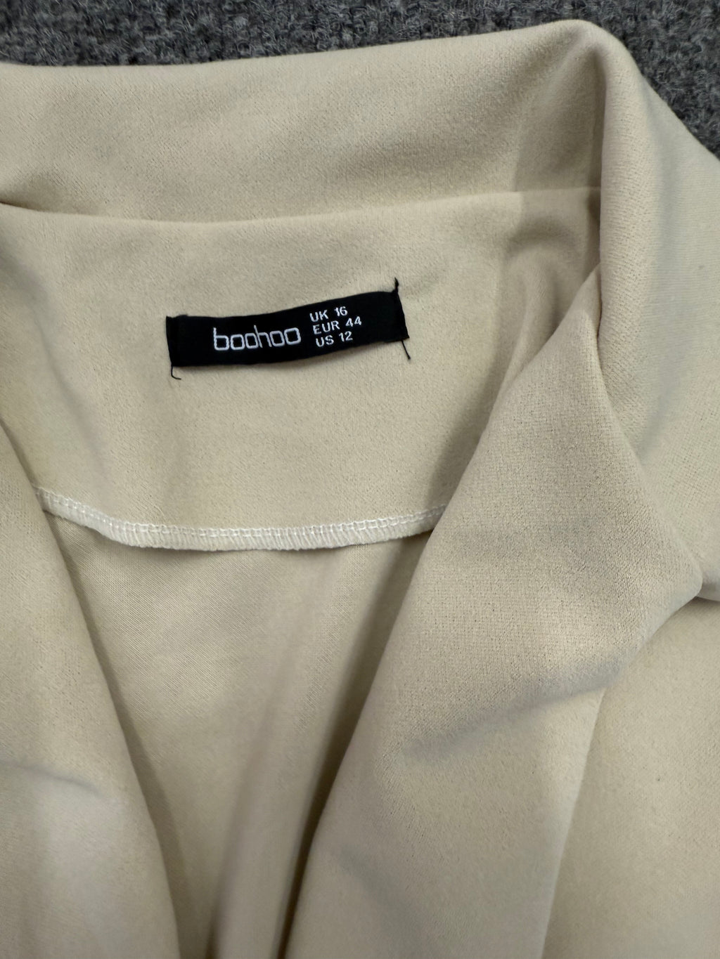 Boohoo belted wide leg cropped jumpsuit