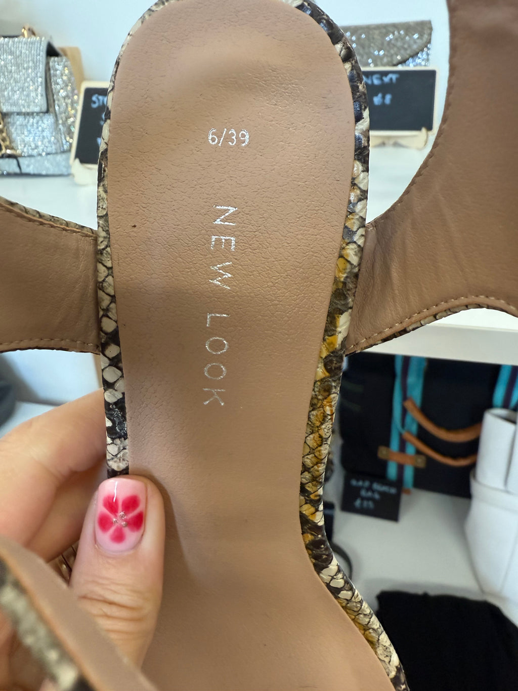 New Look snakeskin heeled sandals