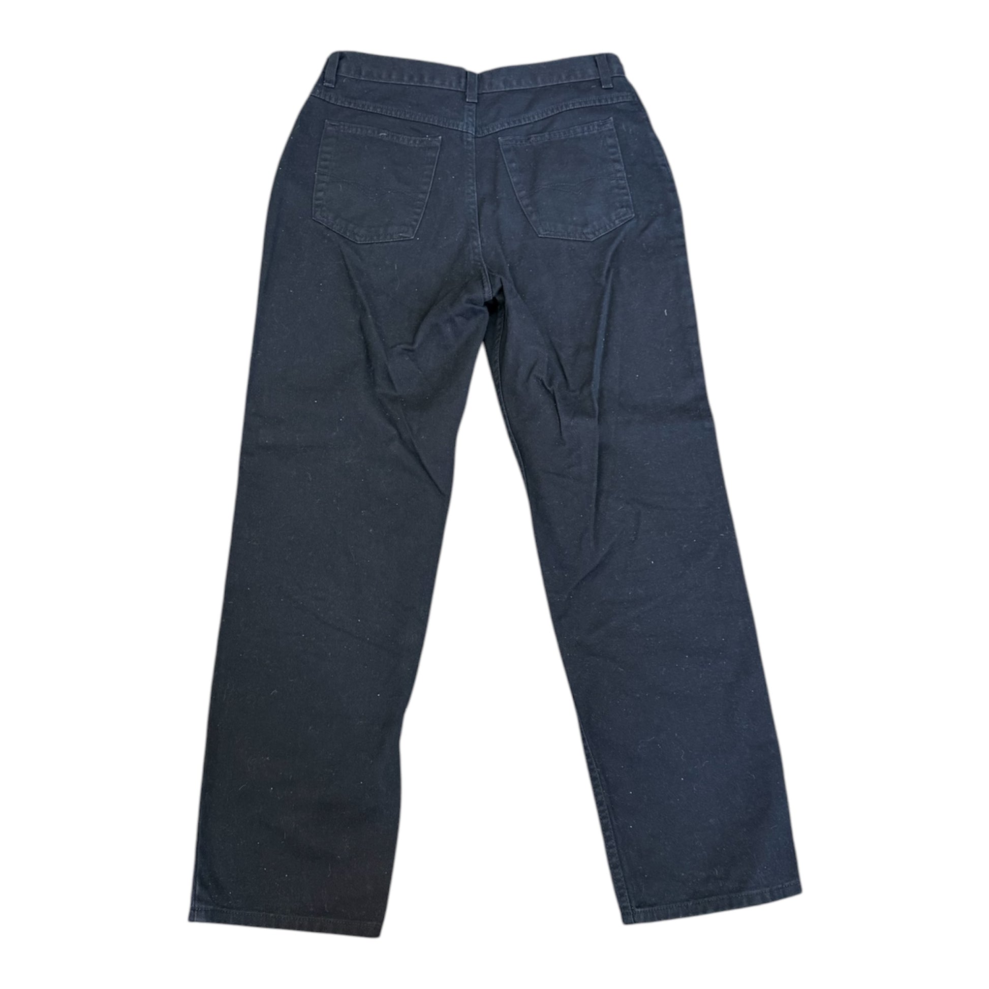 M&S navy high waist straight jeans