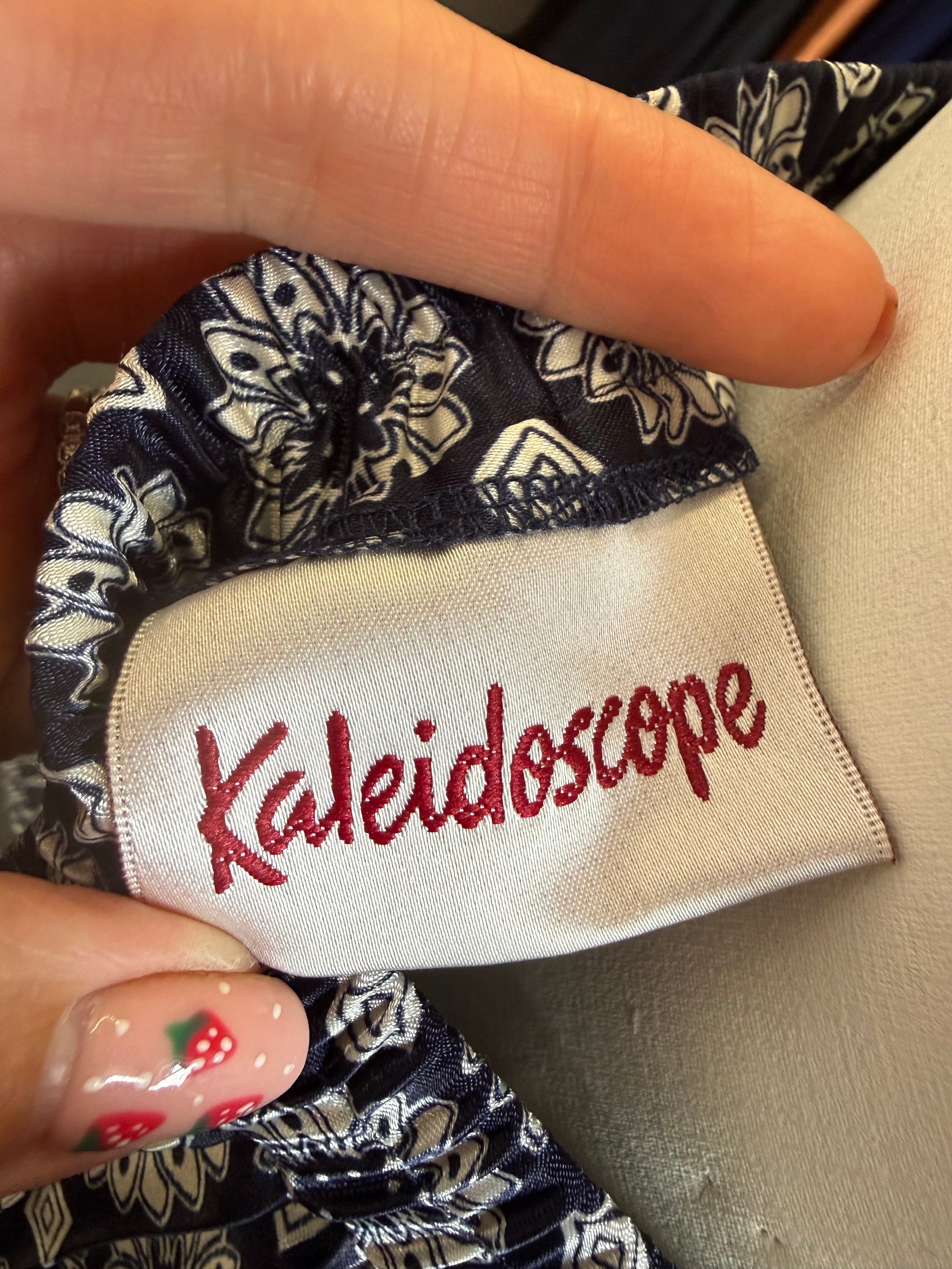 Kaleidoscope navy floral pleat midi skirt