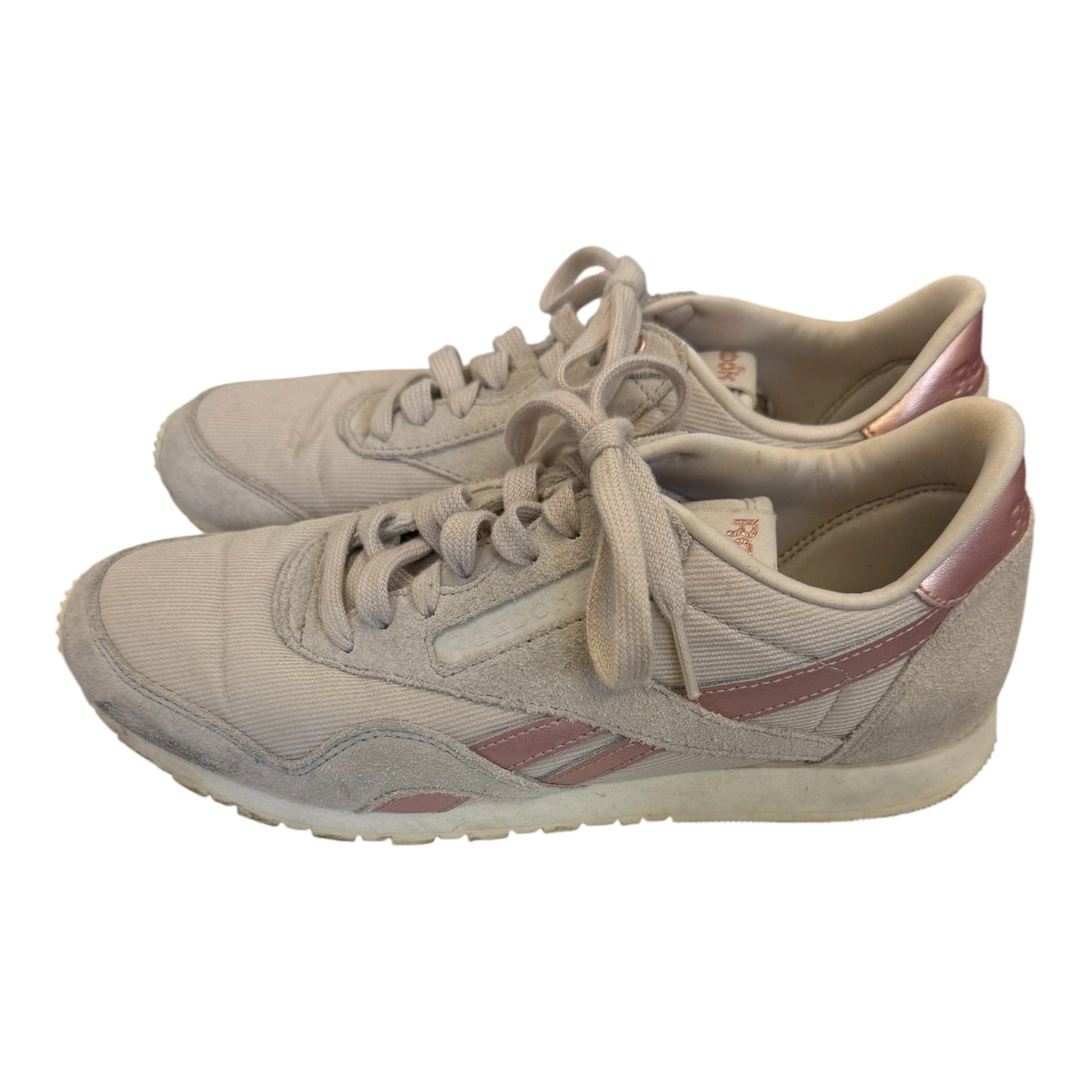 Reebok rose gold detail trainers