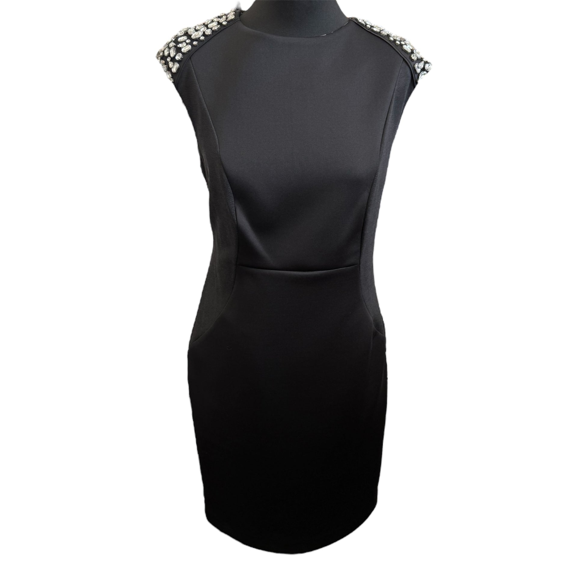 Fenn Wright Manson jewel shoulder   bodycon dress