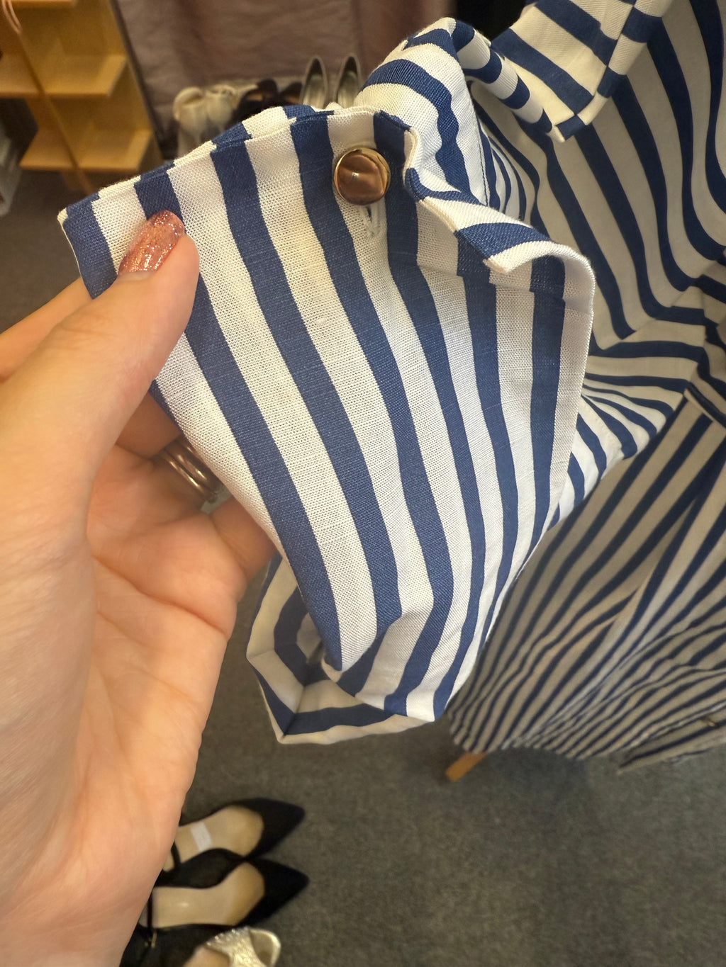 Zara stripe belted midi dress