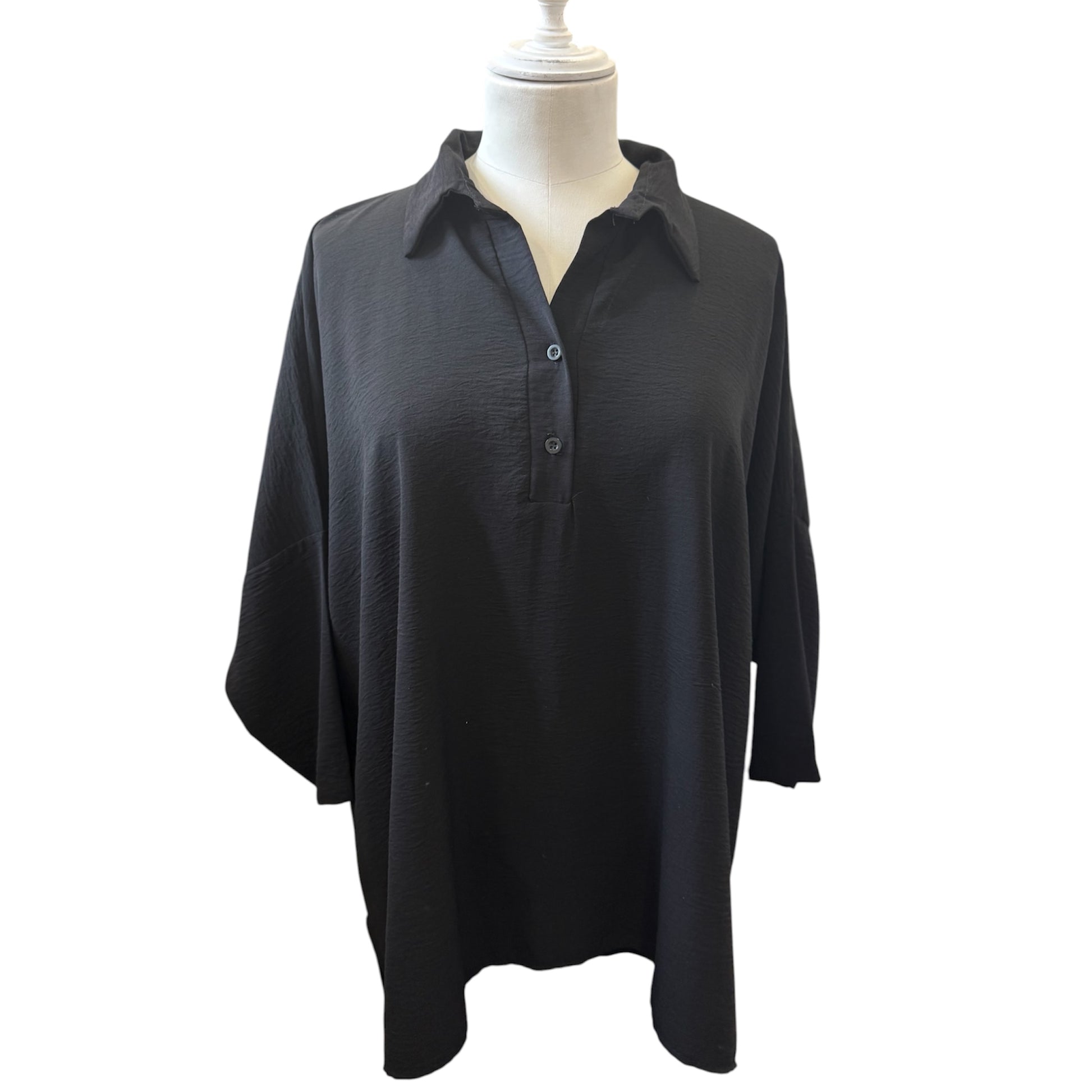 Black oversize blouse