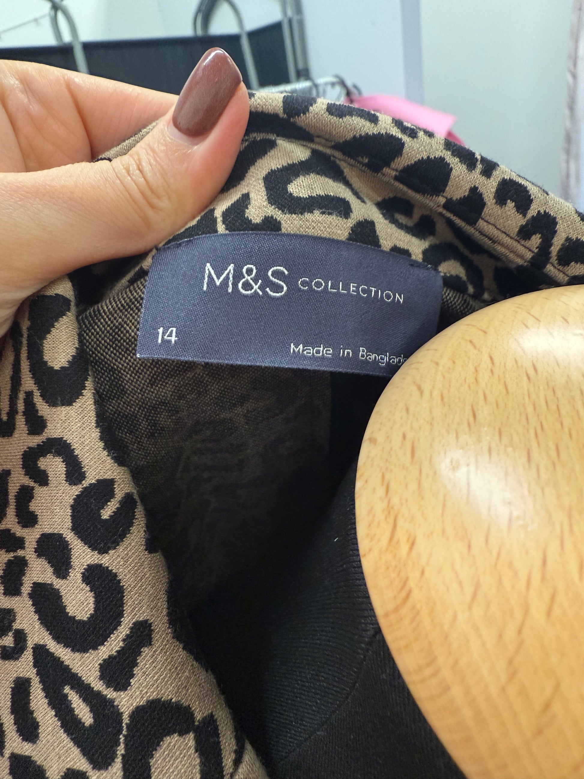 M&S animal print skirt and jacket suit