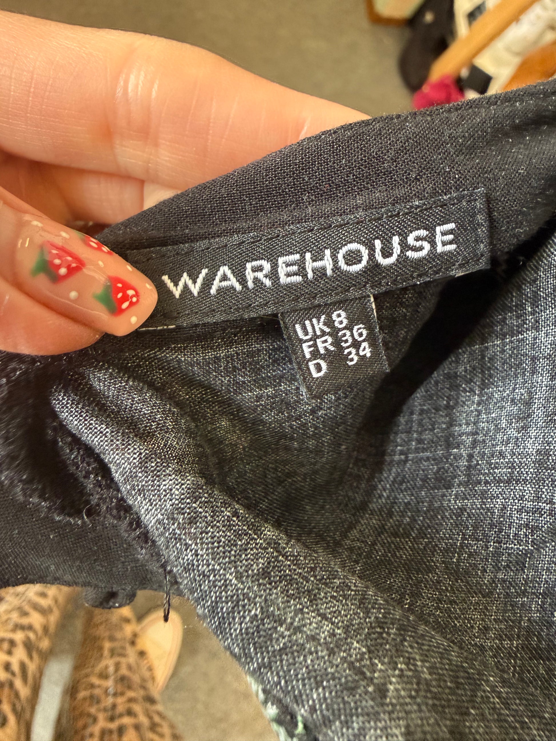 Warehouse cross back midi dress