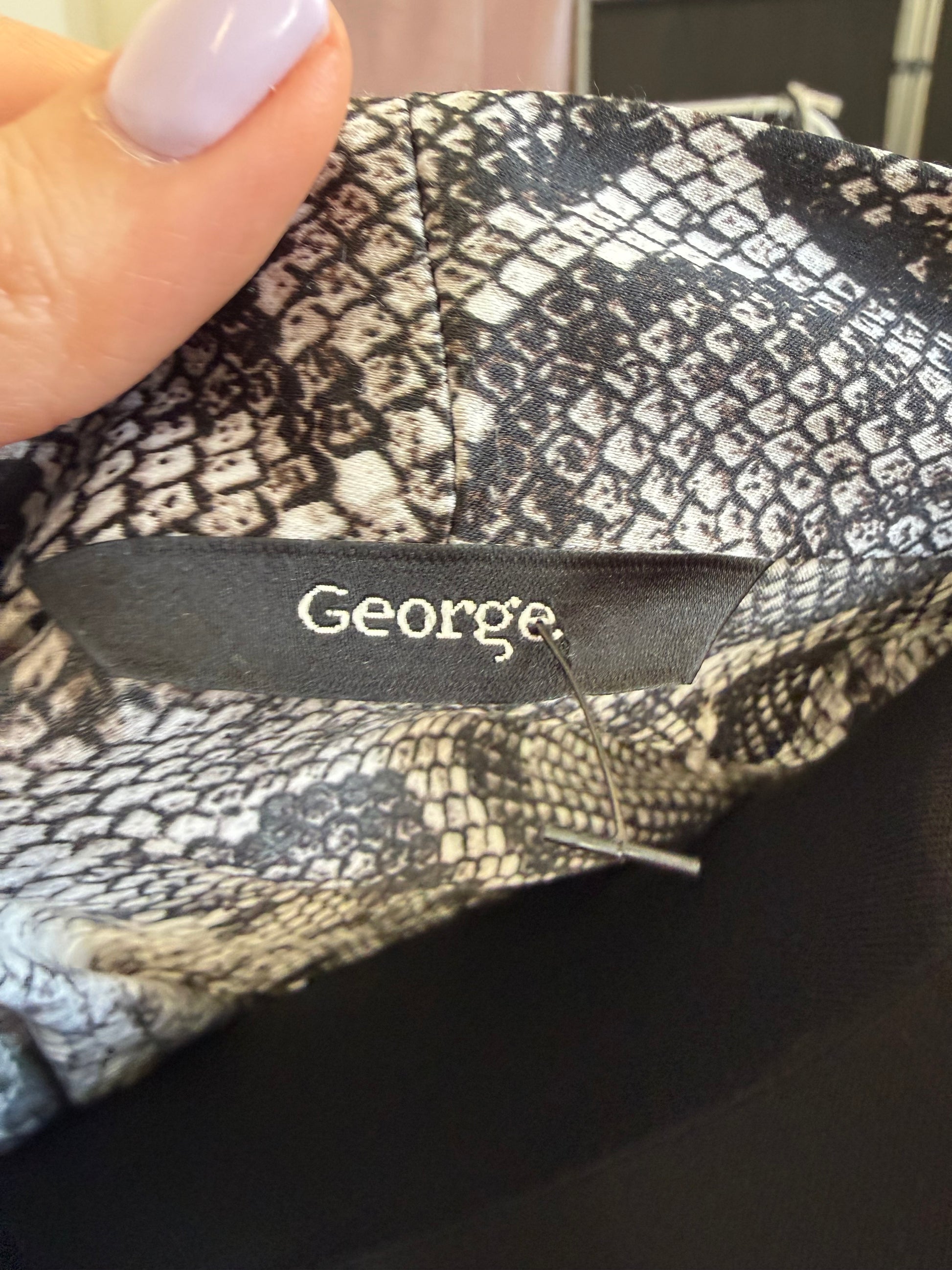 George snakeskin long sleeved blouse