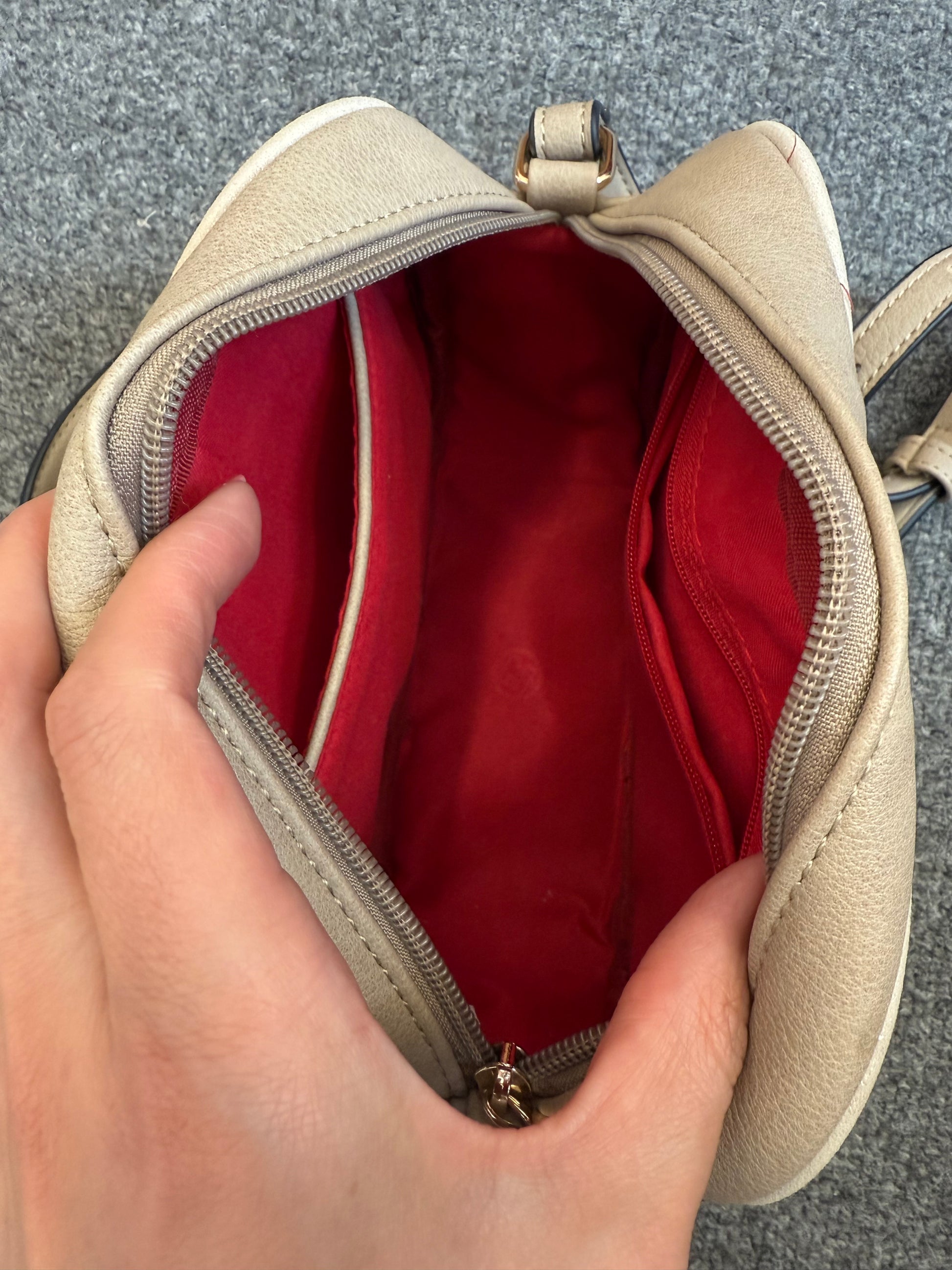 Beige colour pop crossbody bag