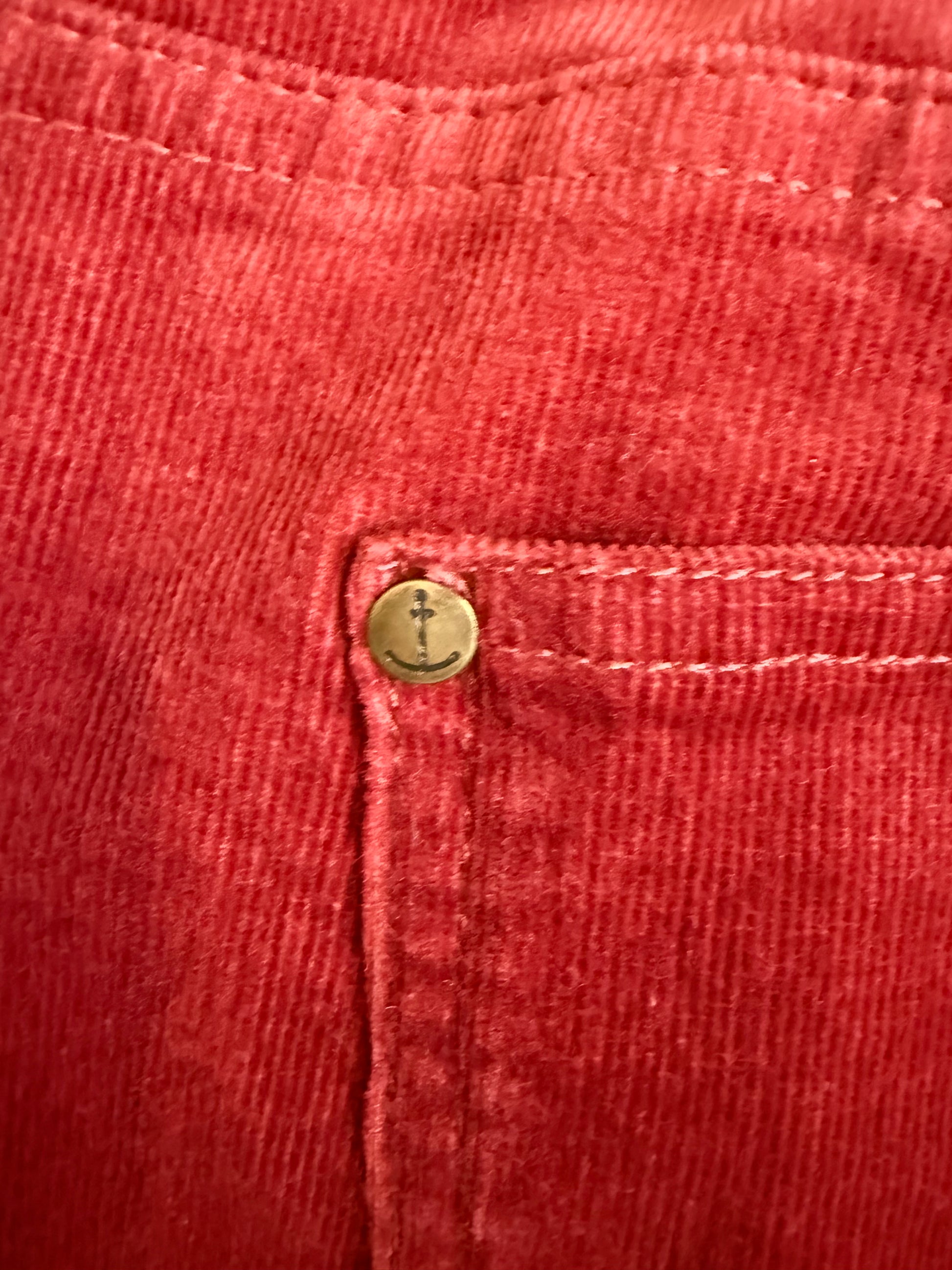 Seasalt red corduroy straight leg trousers