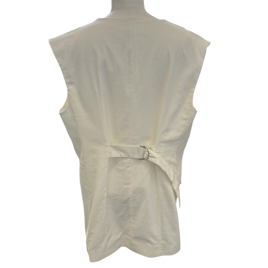 Topshop while oversize buttoned waistcoat