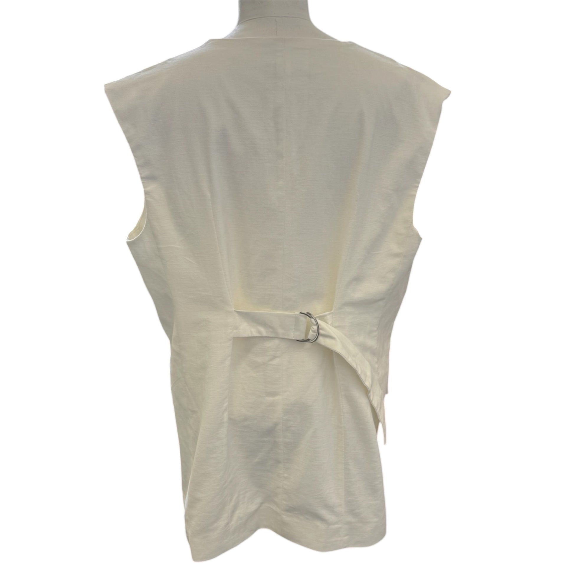 Topshop while oversize buttoned waistcoat