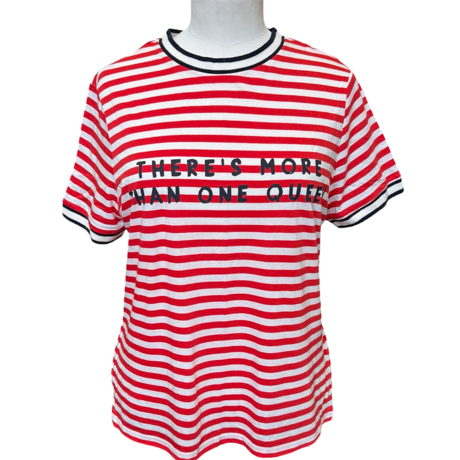 M&S queen red stripe tee