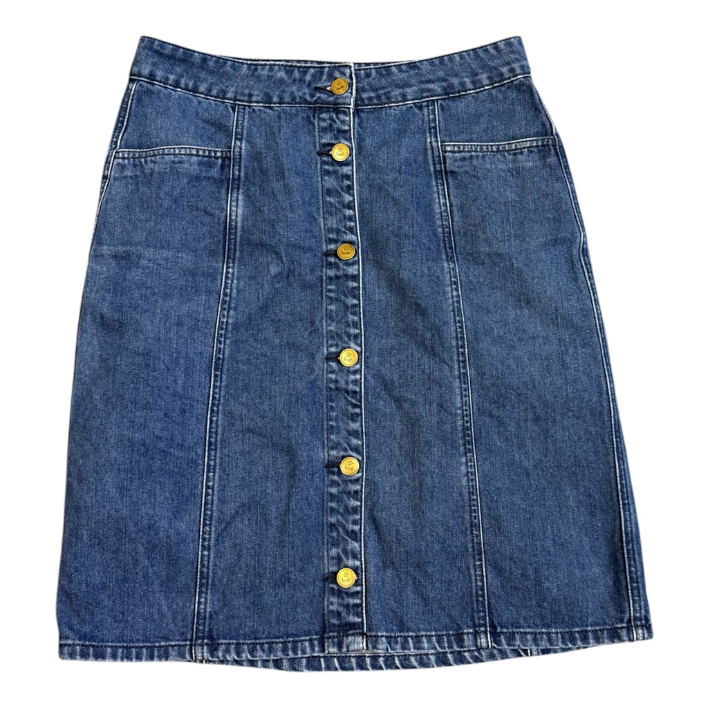 Hush button front denim skirt