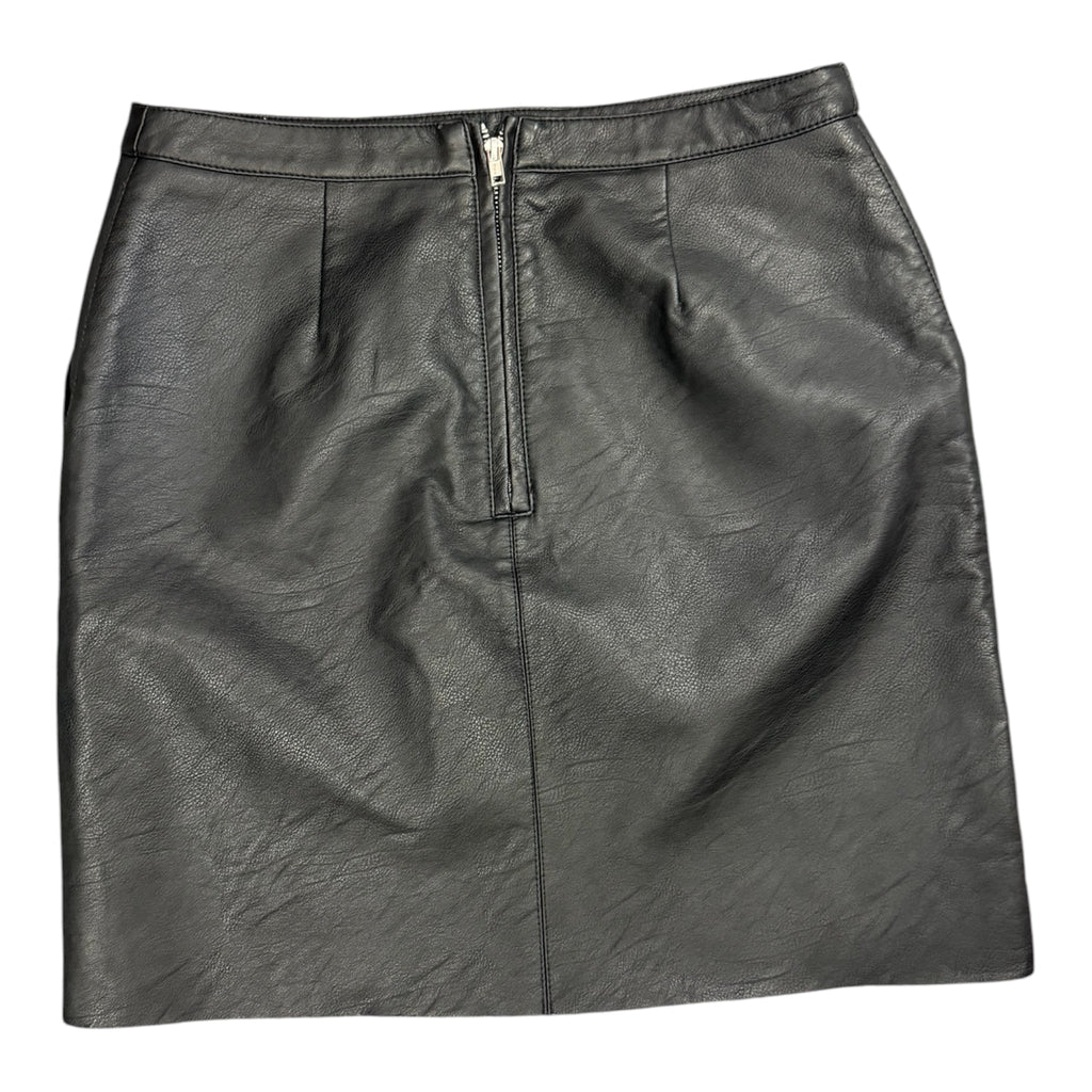 Warehouse black pleather mini skirt