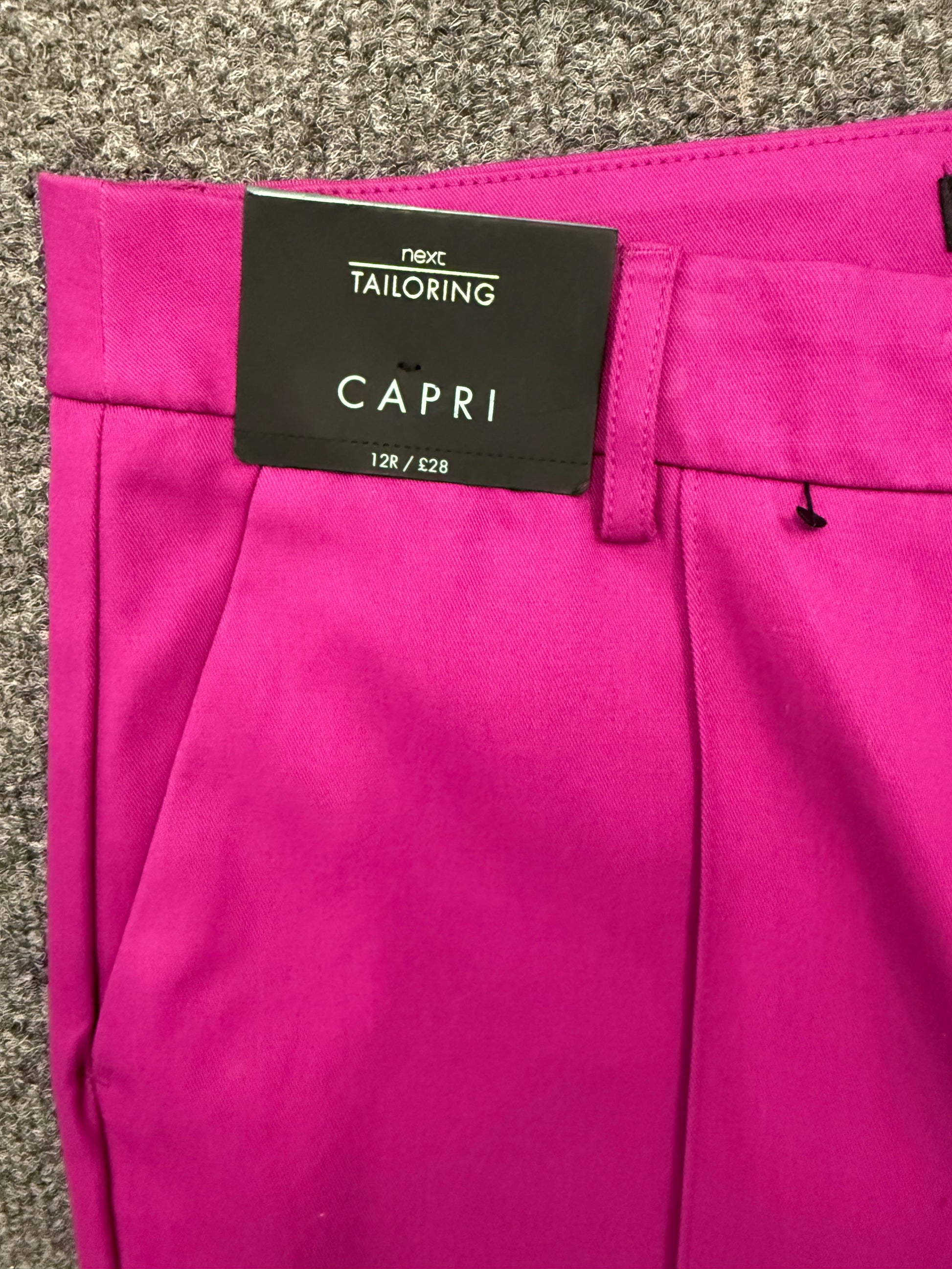 Next cerise capri tailored trousers