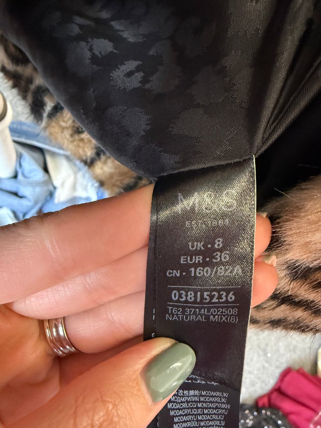 Per Una animal print faux fur longline coat