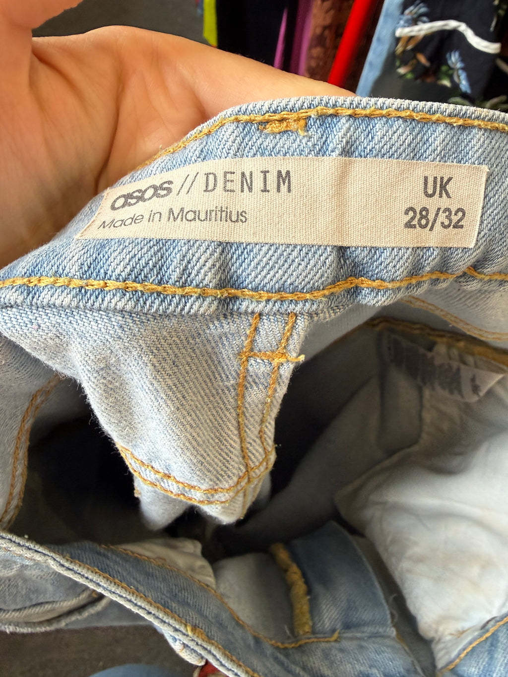 ASOS rip mom style jeans