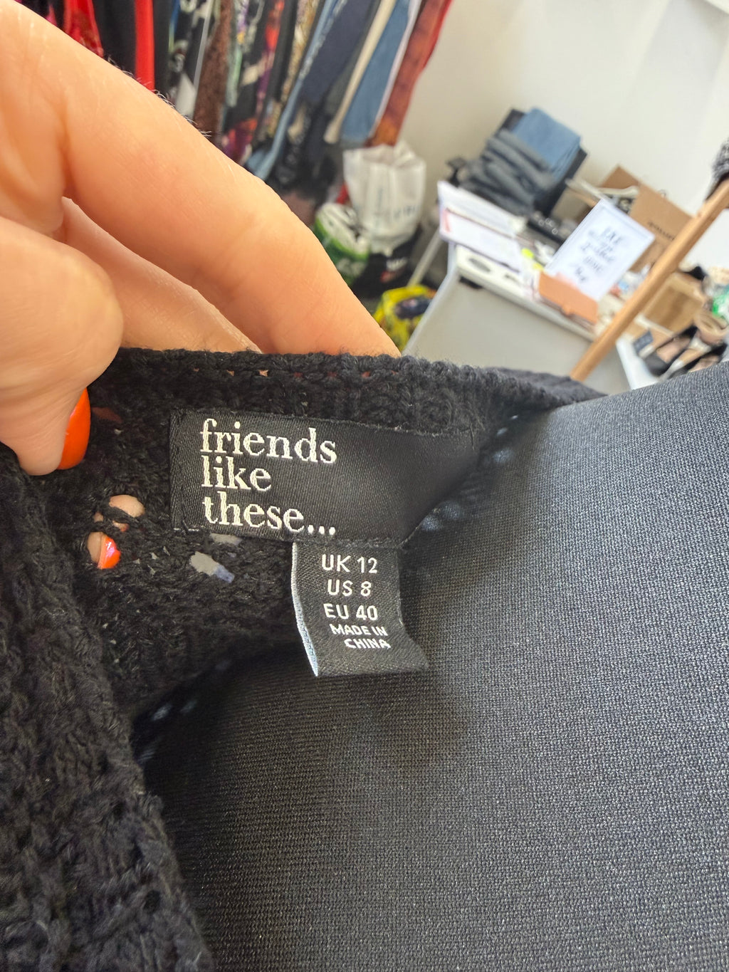 Friends Like These black crochet dress