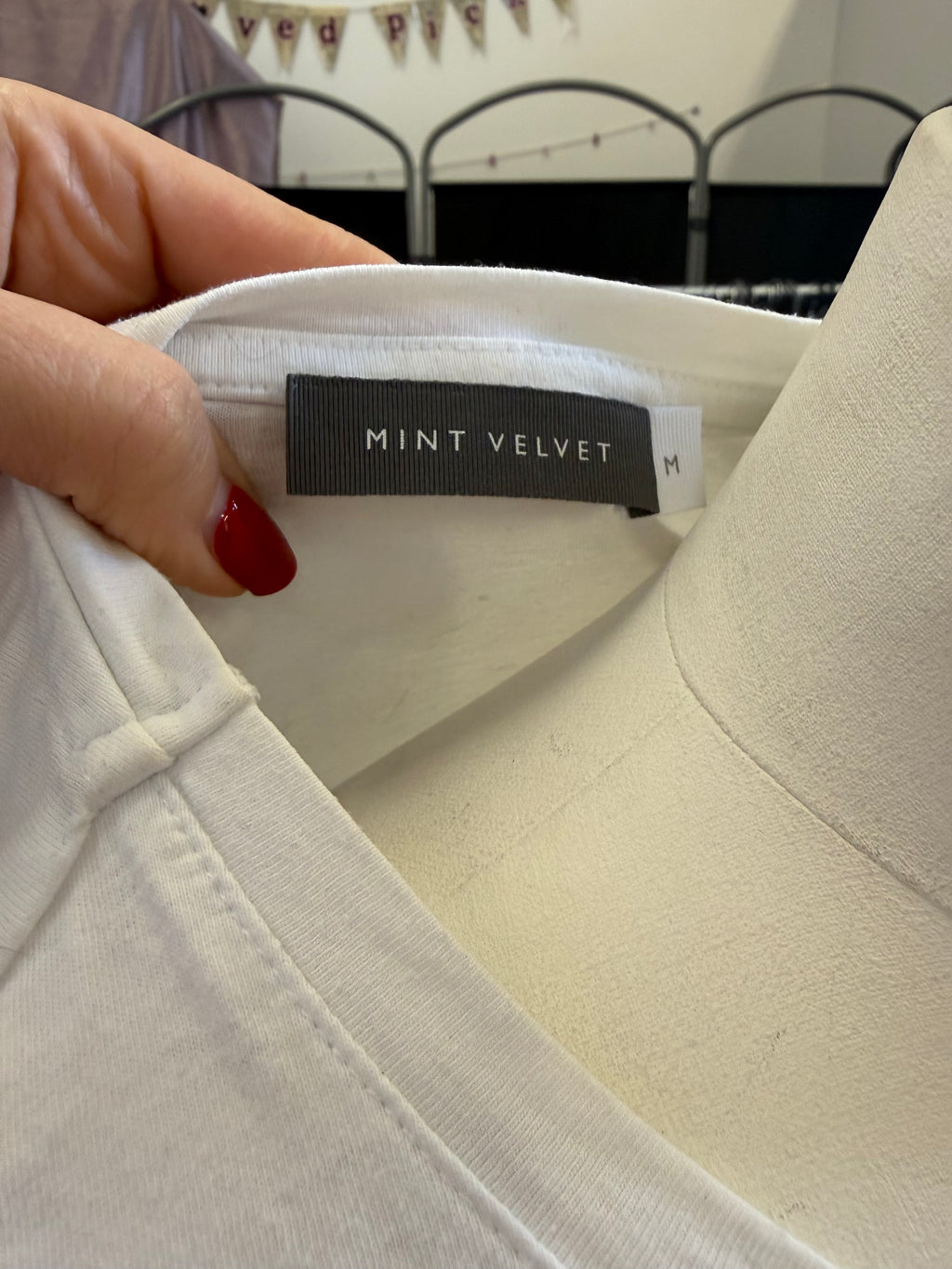 Mint Velvet stripe pouffe sleeve tee