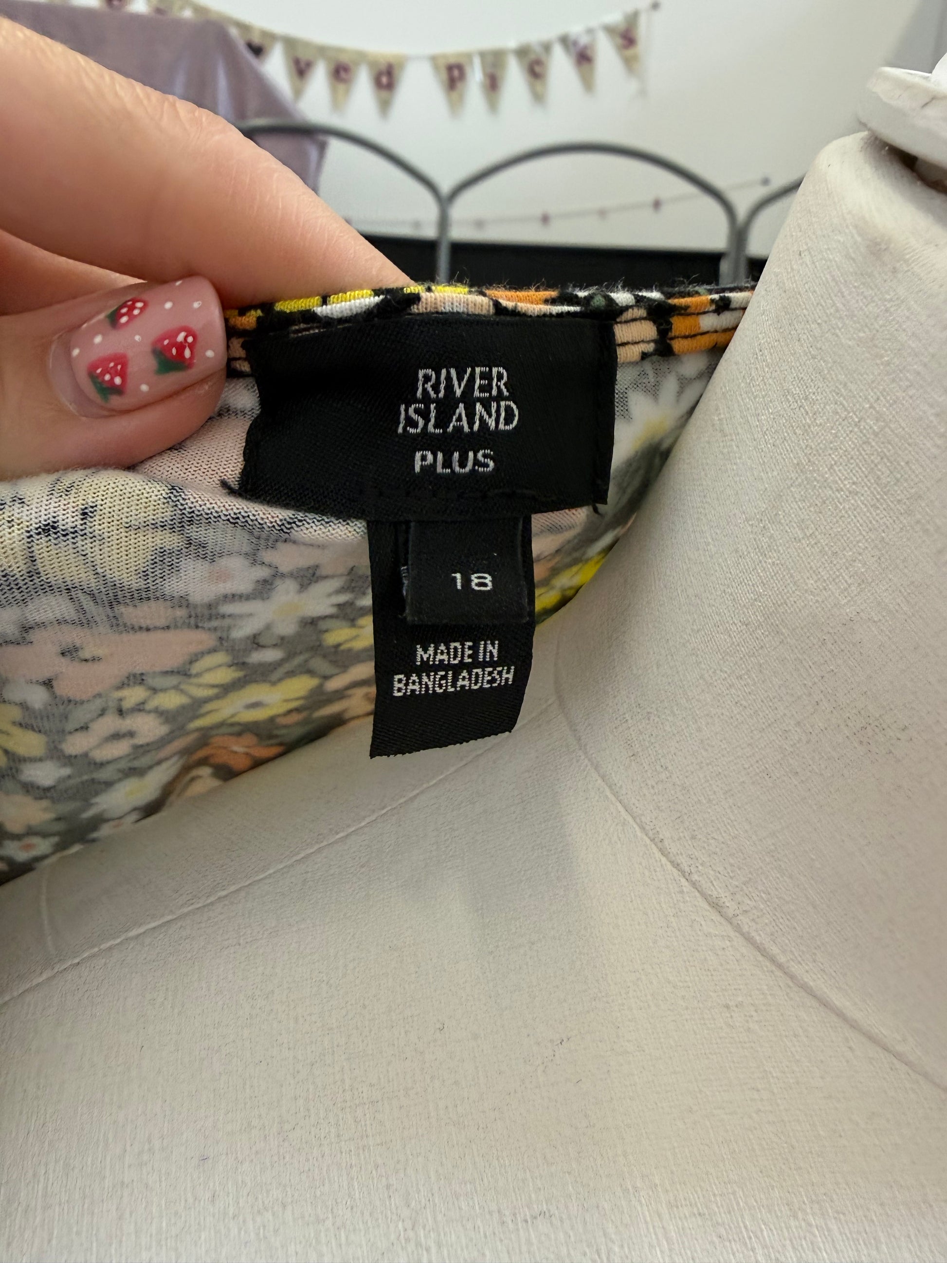 River Island long sleeve floral mini dress