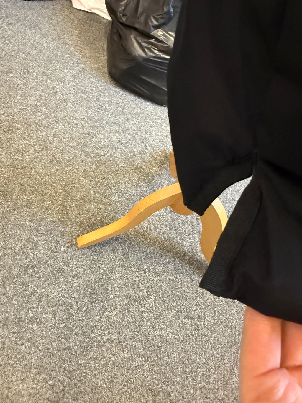 Capsule Wardrobe black longline coat with hood