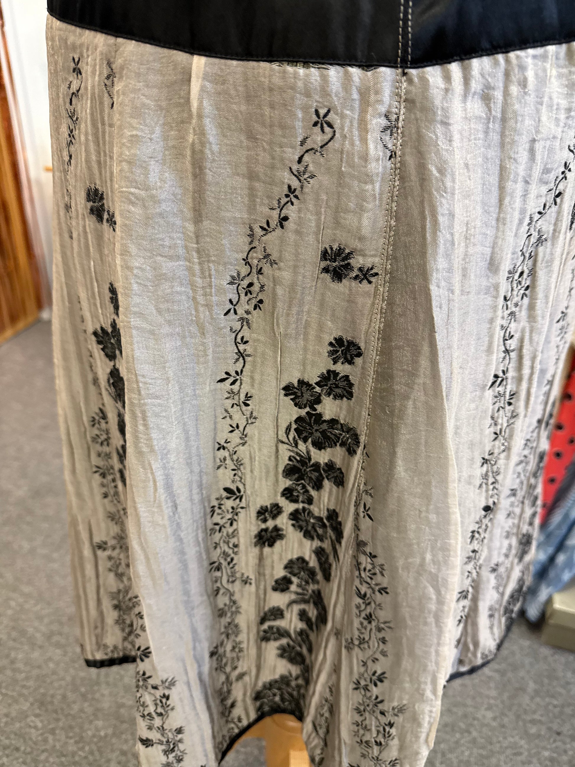 Promod silver embroidered detail skirt