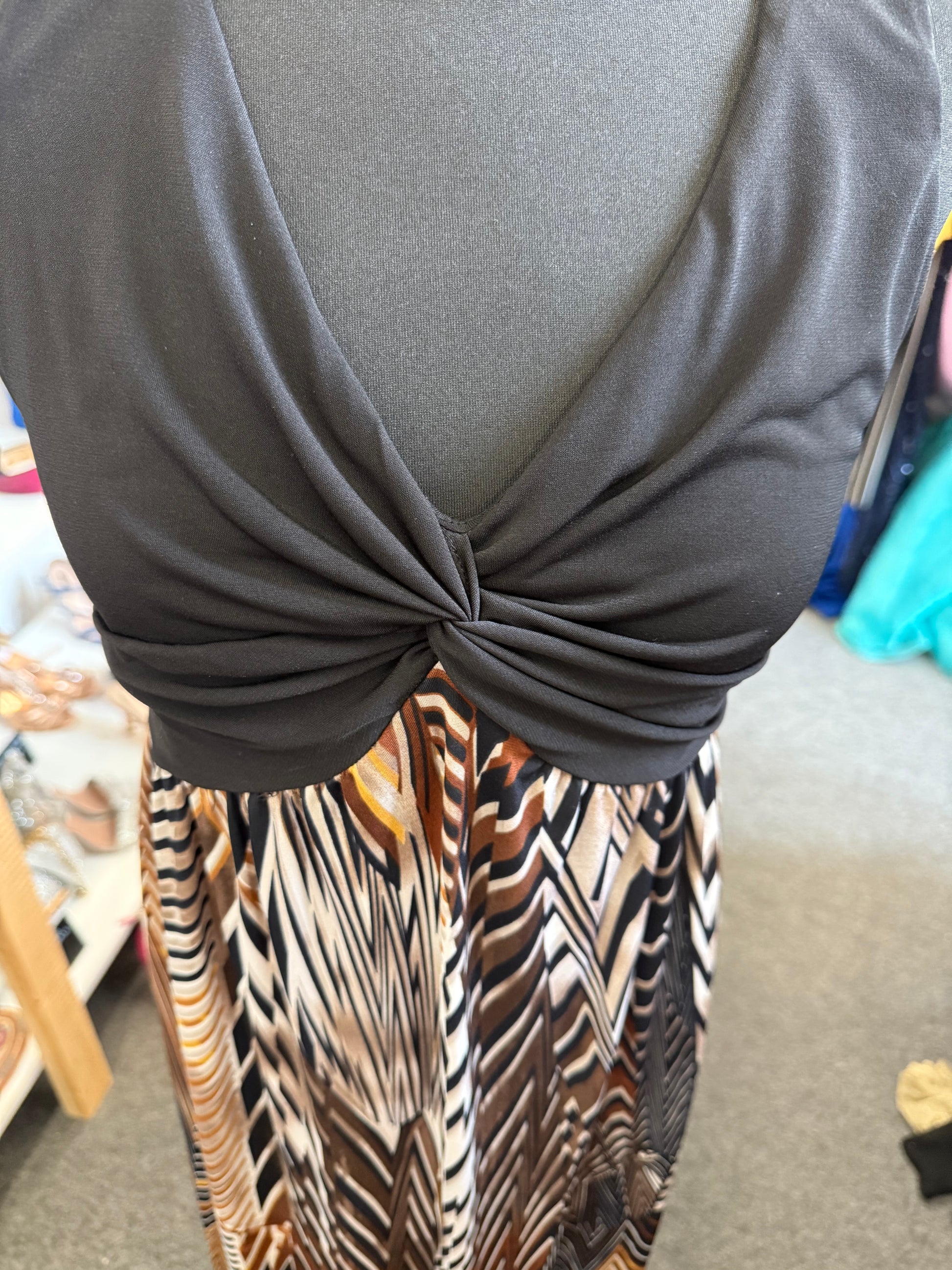 BHS knot bust aztec print belted maxi dress