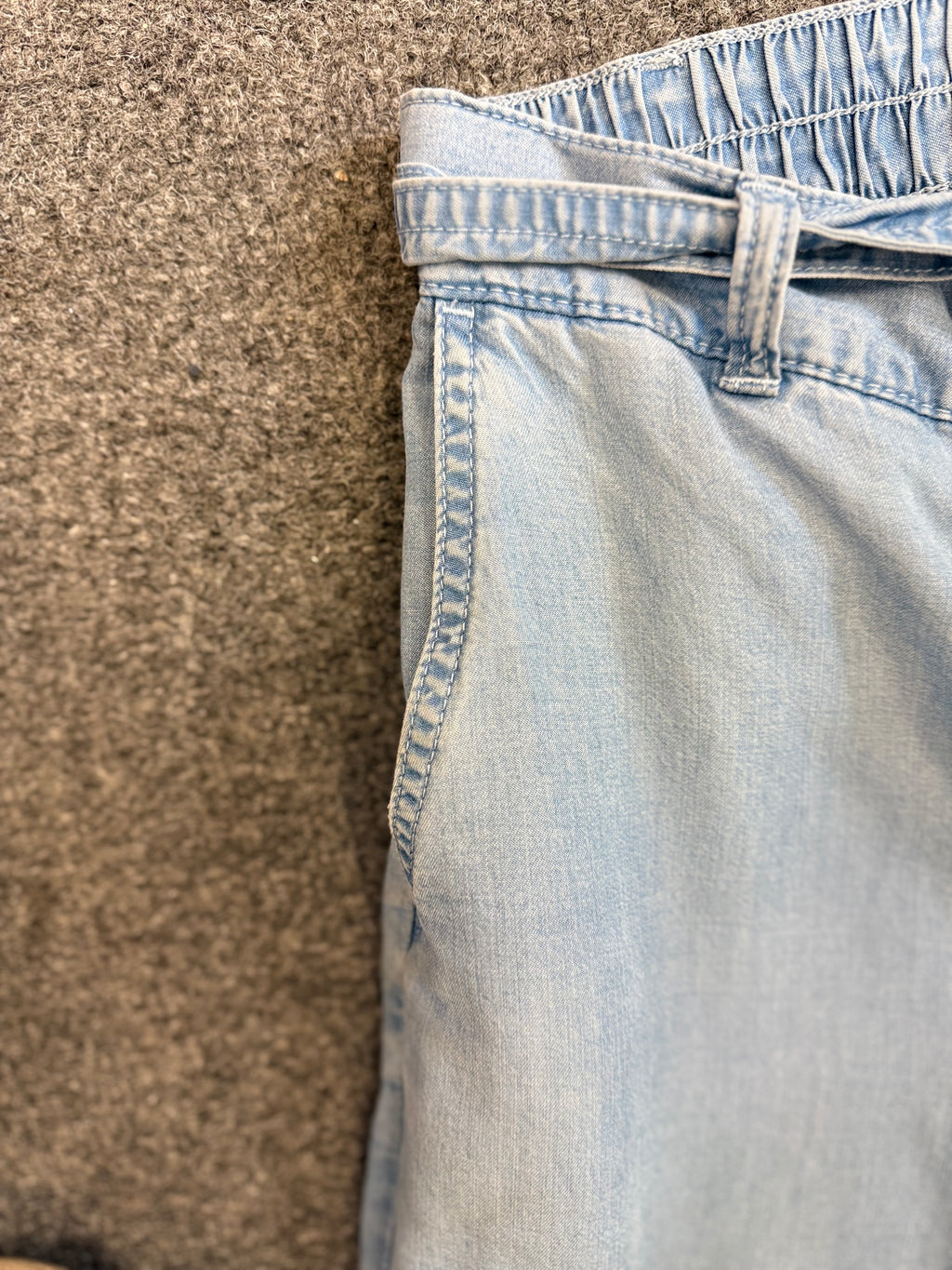 Next wide leg denim culottes with matching tie belt